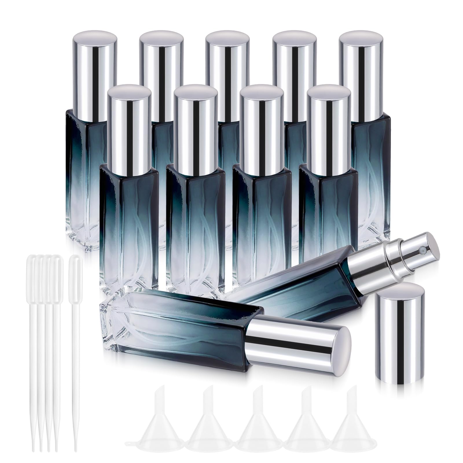 Kesell 11pack 10ml Glass Spray Bottle, Small Perfume Vials