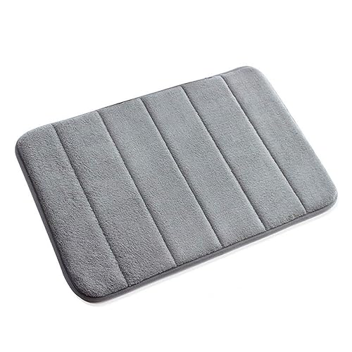 Vanra Small Bath Mat Bath Rugs Anti-Slip Memory Foam Non-Slip Bathroom Mat Soft Bathmat Carpet 157 X 236 (Gray)