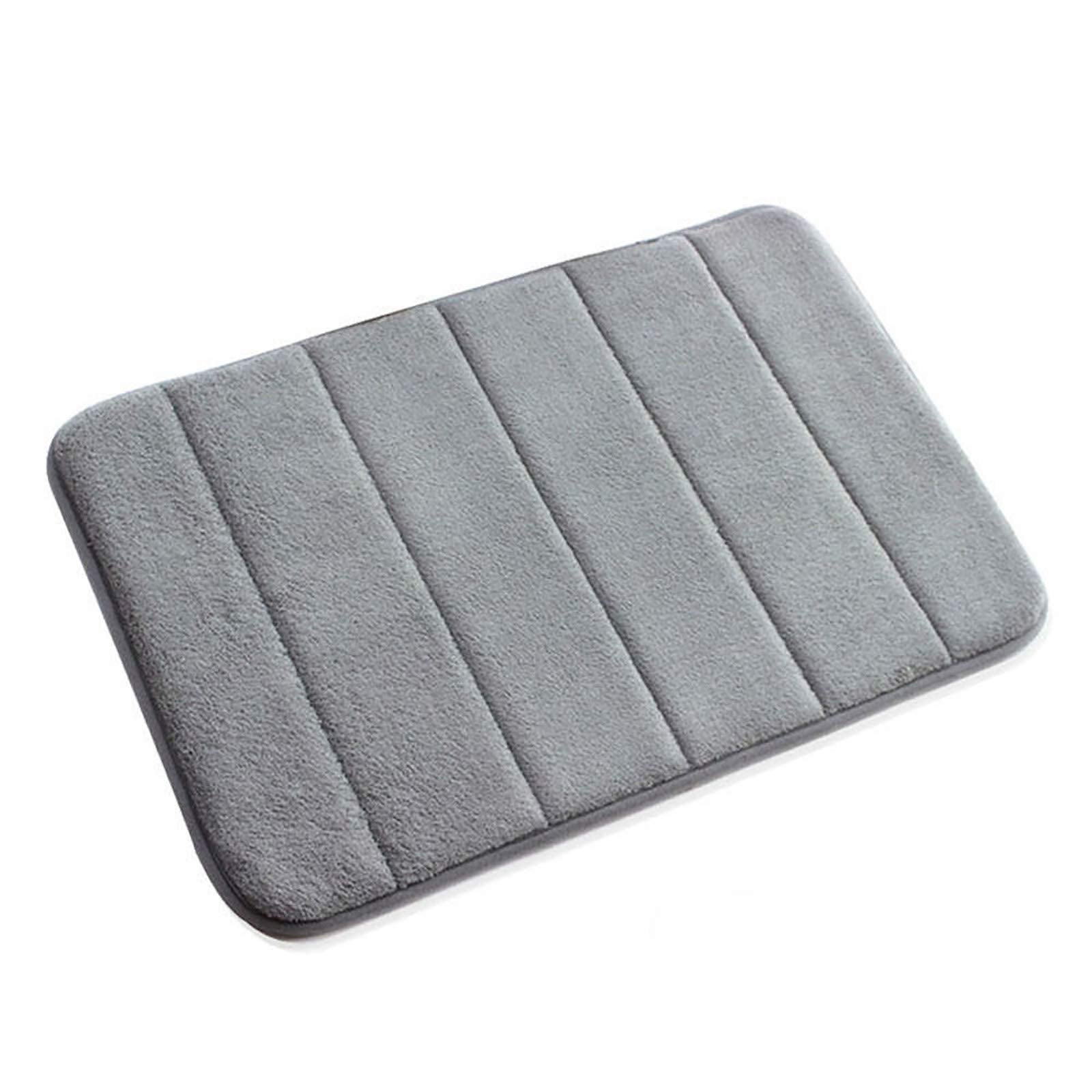 Vanra Small Bath Mat Bath Rugs Anti-Slip Memory Foam Non-Slip Bathroom Mat Soft Bathmat Carpet 157 X 236 (Gray)