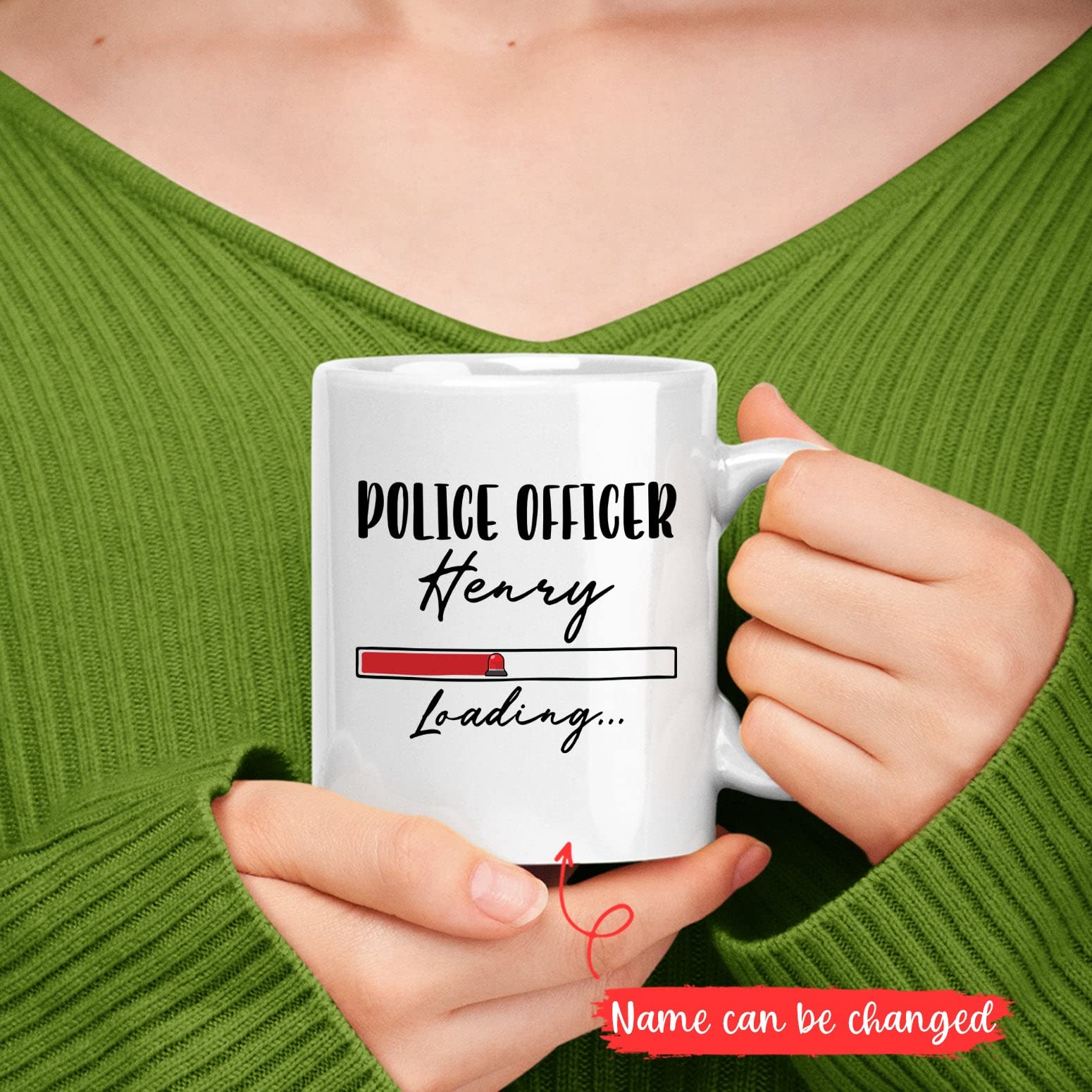 Custom Police Loading Mug, Personalized Police Officer Mug, Police Cadet Mug, Future Police Officer Gift, Police Academy Graduat