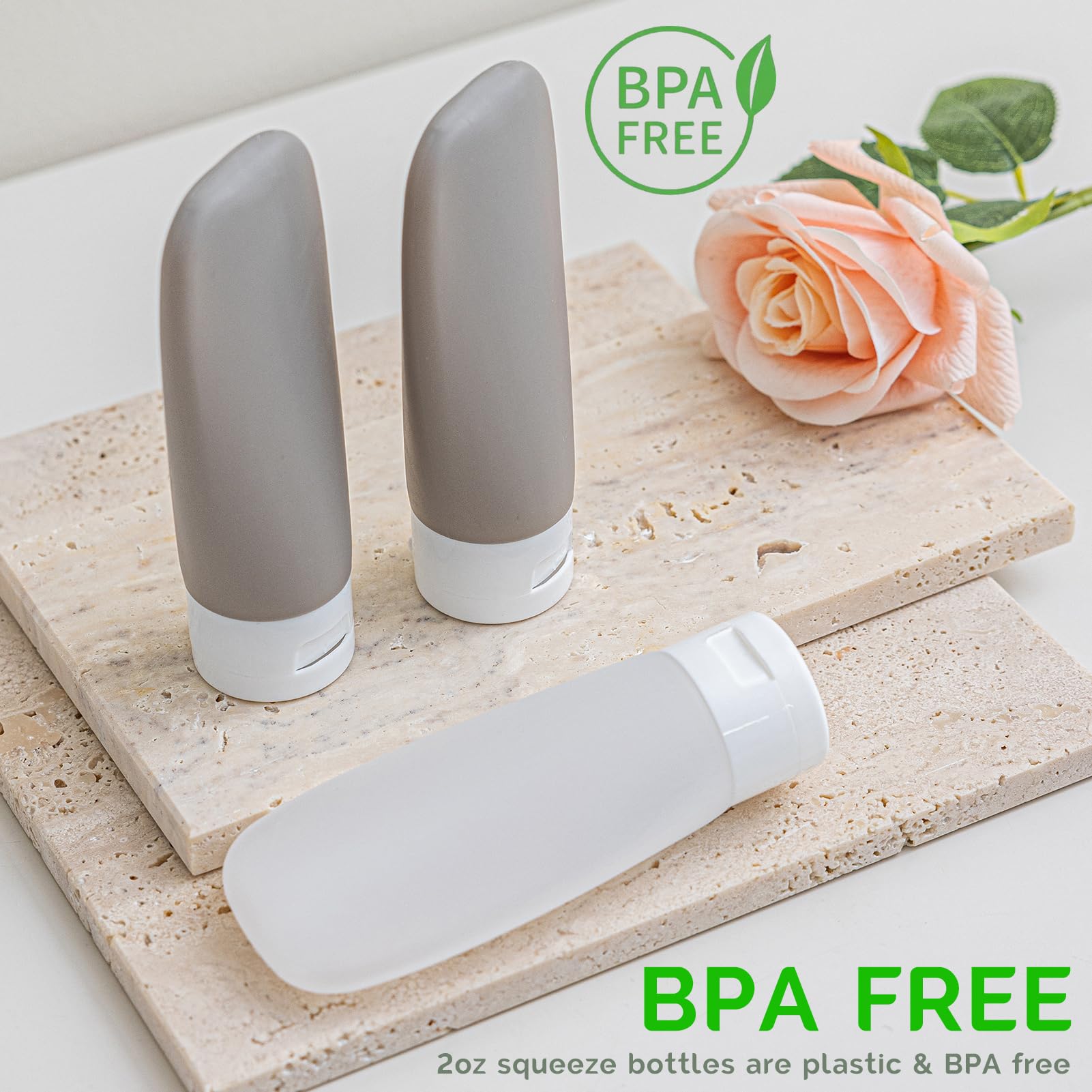 Dewsensi 20 Pack Travel Bottles Set For Toiletries Tsa Approved Leak Proof Travel Size Containers Kit Portable Refillable Travel