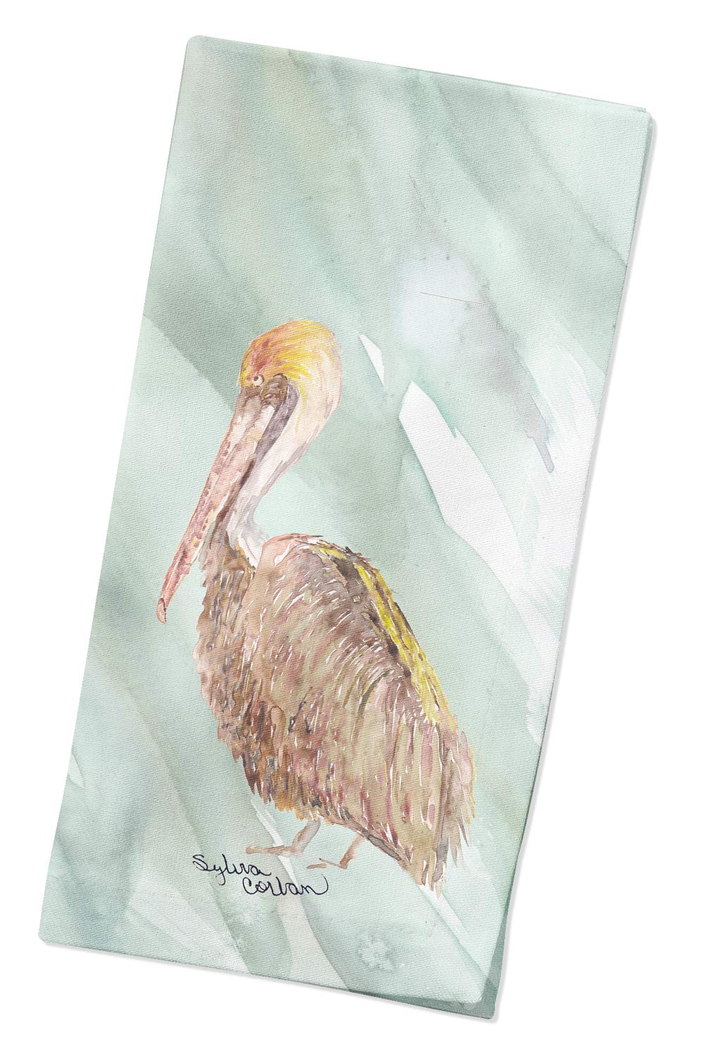 Brown Pelican on Sage Green Napkin SC2063NAP