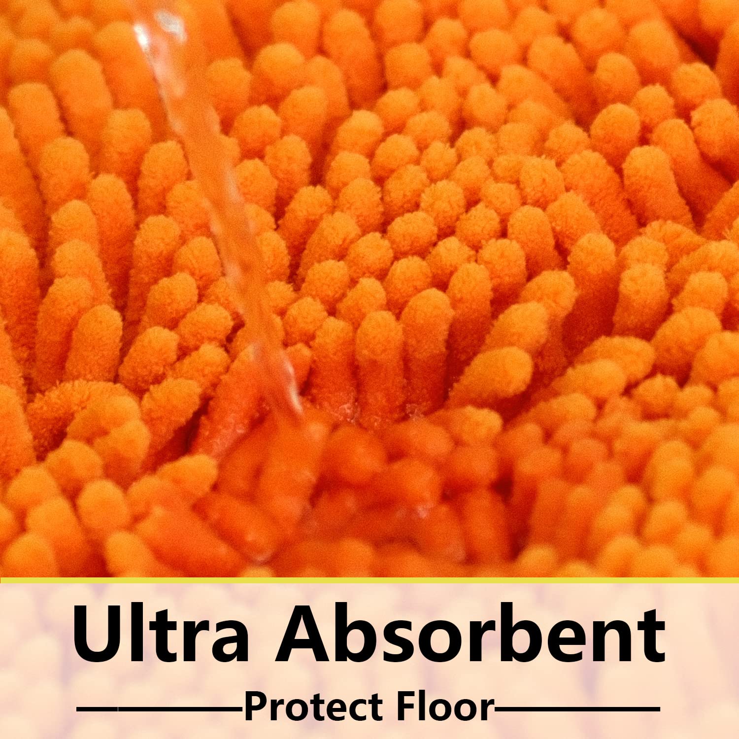 Boankodu Bathroom Rugs Sets 2 Piece, Extra Soft Chenille Bath Mat Ultra Absorbent Bathroom Rug, Bathroom Mat With Non-Slip Botto