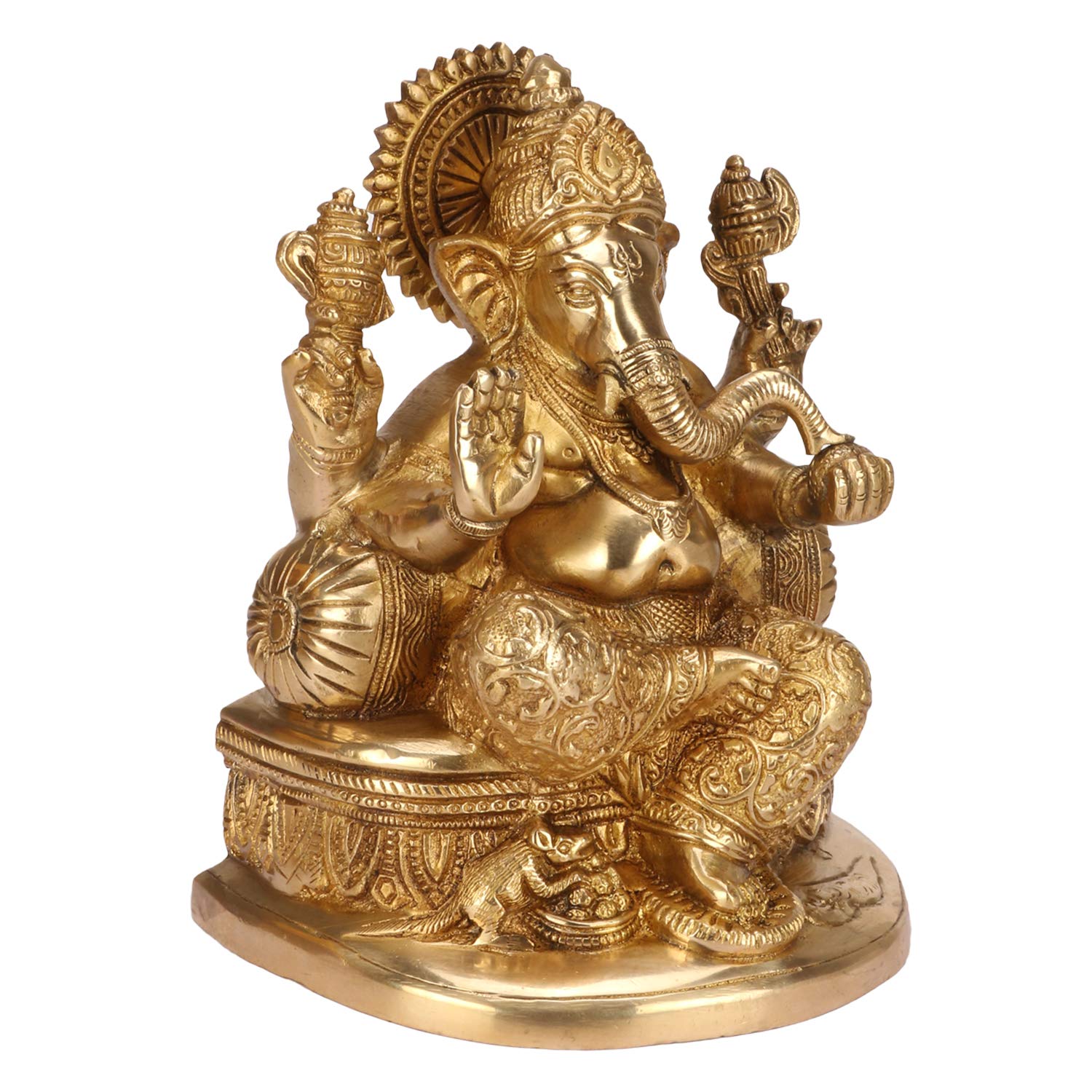 Artvarko Brass Ganesha Statue Ganesh Idol For Home Dcor Living Room Office Year Gifts God Ganpati Vastu Murti Showpiece Religiou