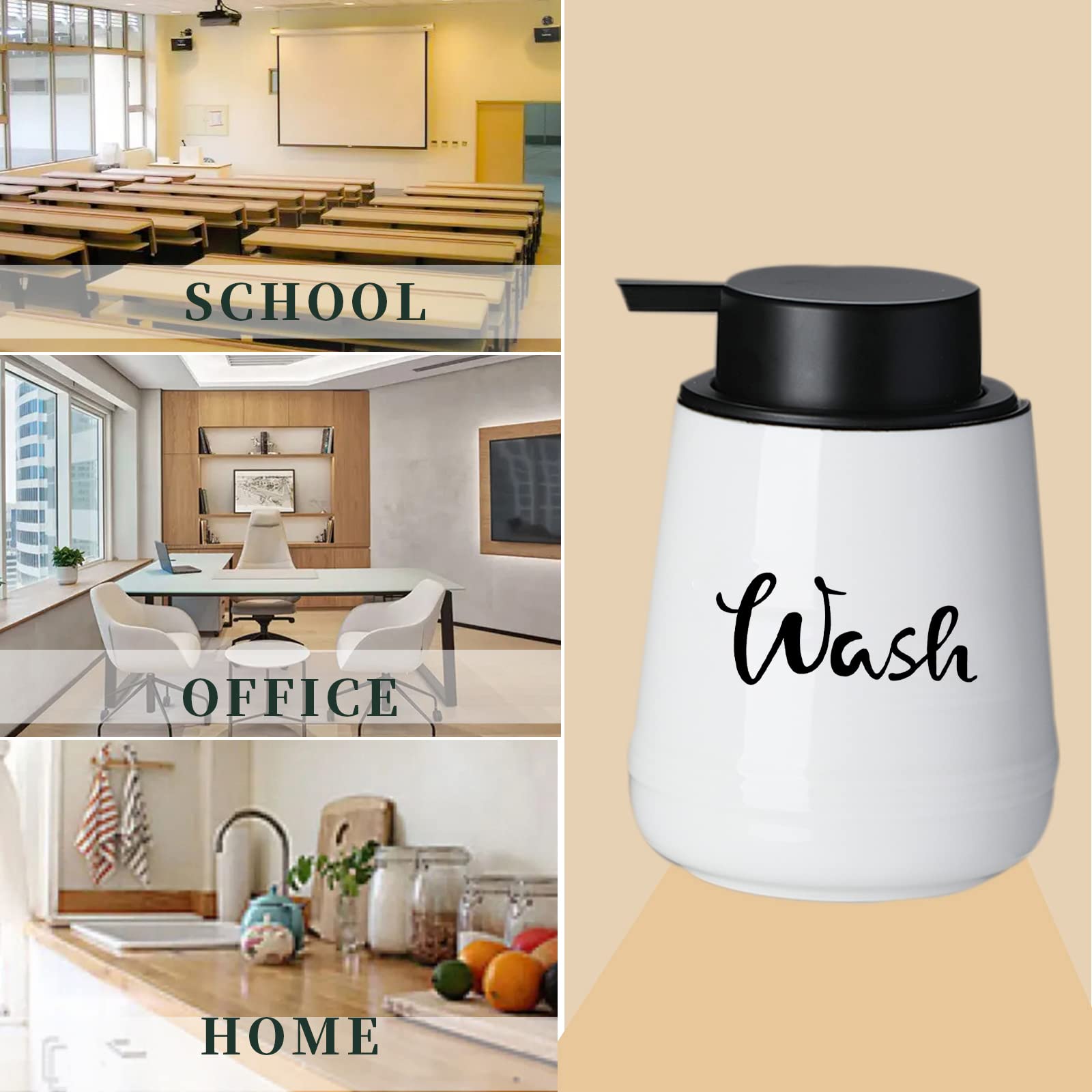 Leetoyi Bathroom Countertop Dispensers Modern Ceramic Soap Lotion Dispenser Bottles, Hand Soap Dispenser For Bathroom, Dish Soap