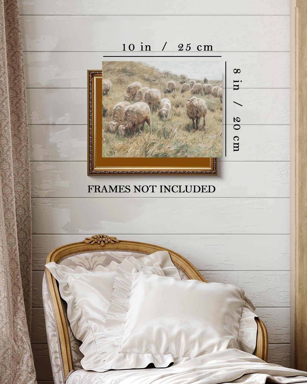Vintage Wall Art, Vintage Art Prints For Wall Decor Farmhouse Wall Art Sheep Canvas Painting, Vintage Wall Pictures For Gallery