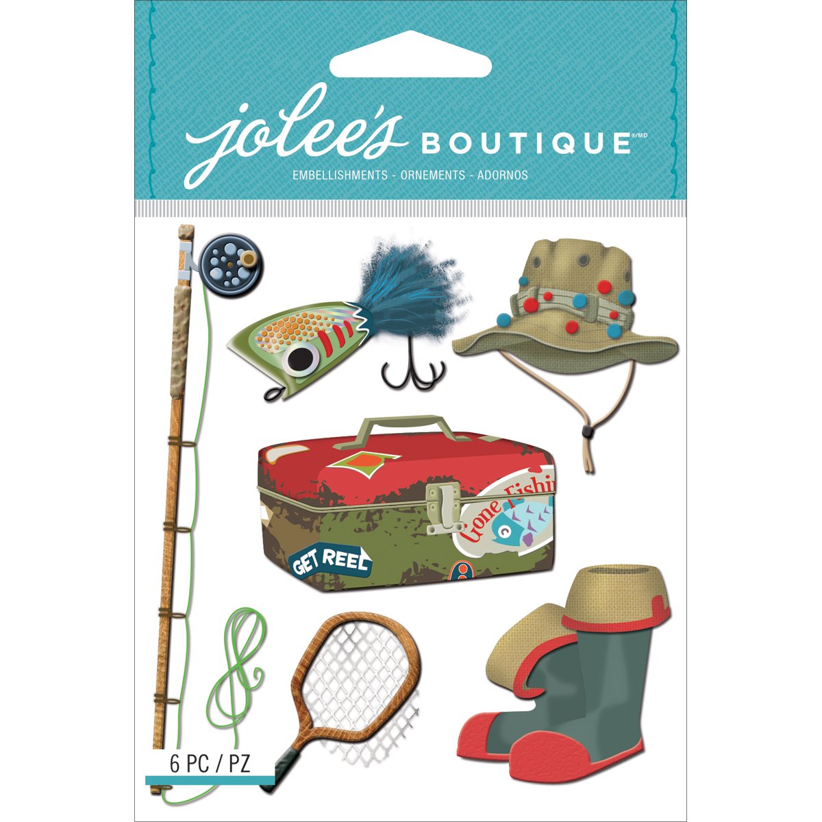 Jolee'S Boutique Dimensional Stickers, Fishing