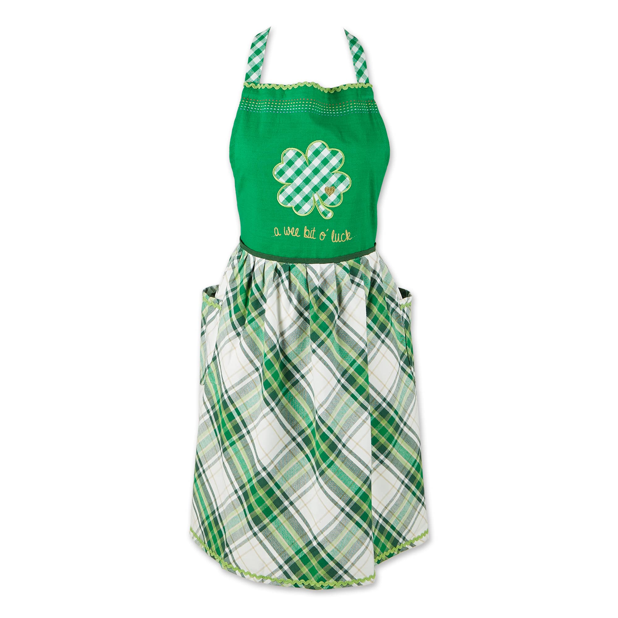 LUCKY CLOVER EMBELLISHED APRON