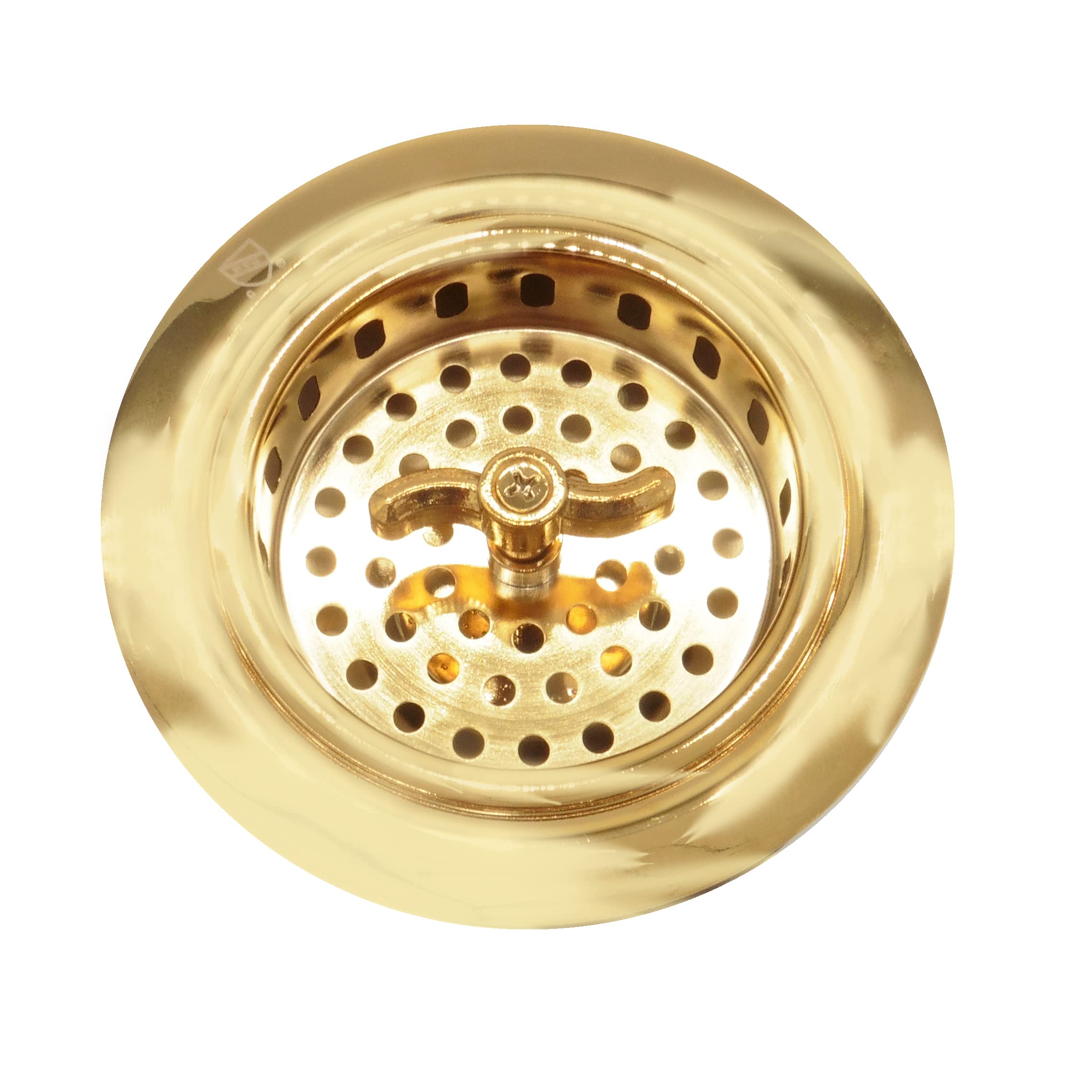 Westbrass Co2195-01 Combo Pack 3-1/2'' Wing Nut Twist Style Large Kitchen Sink Basket Strainer And Extra-Deep Collar Kitchen Sin
