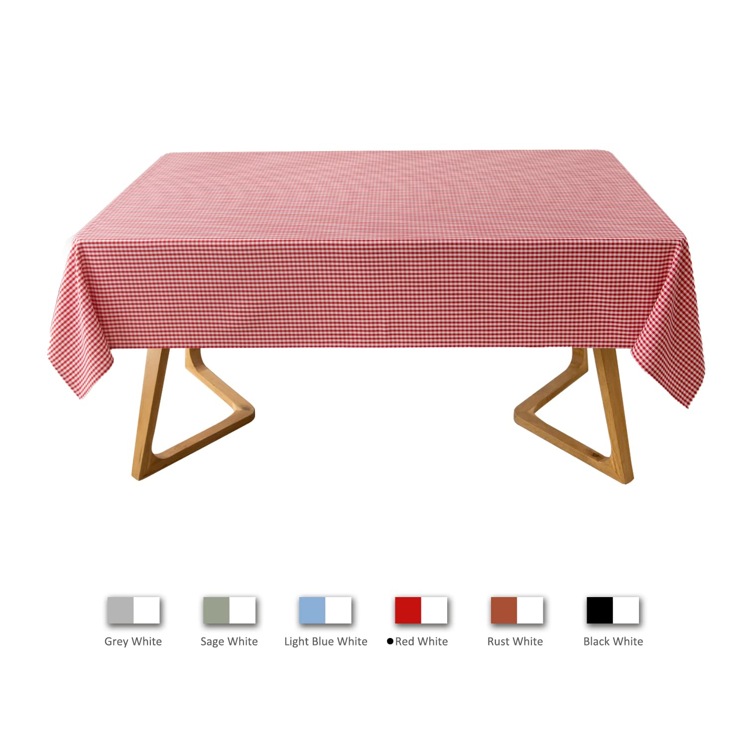 Maxmill Checkered Rectangle Tablecloth Water Resistance Wrinkle Free Spillproof Heavy Weight Gingham Plaid Table Cloth For Buffe