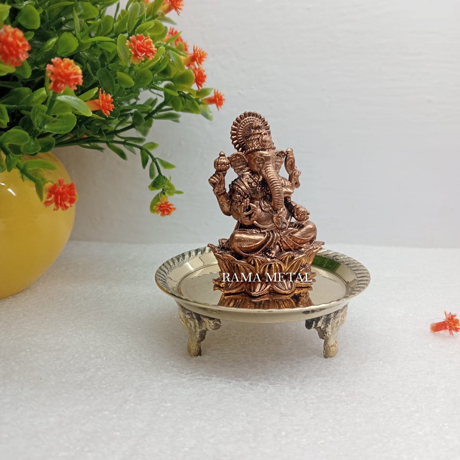 Rama Metal Copper Ganesh Idol