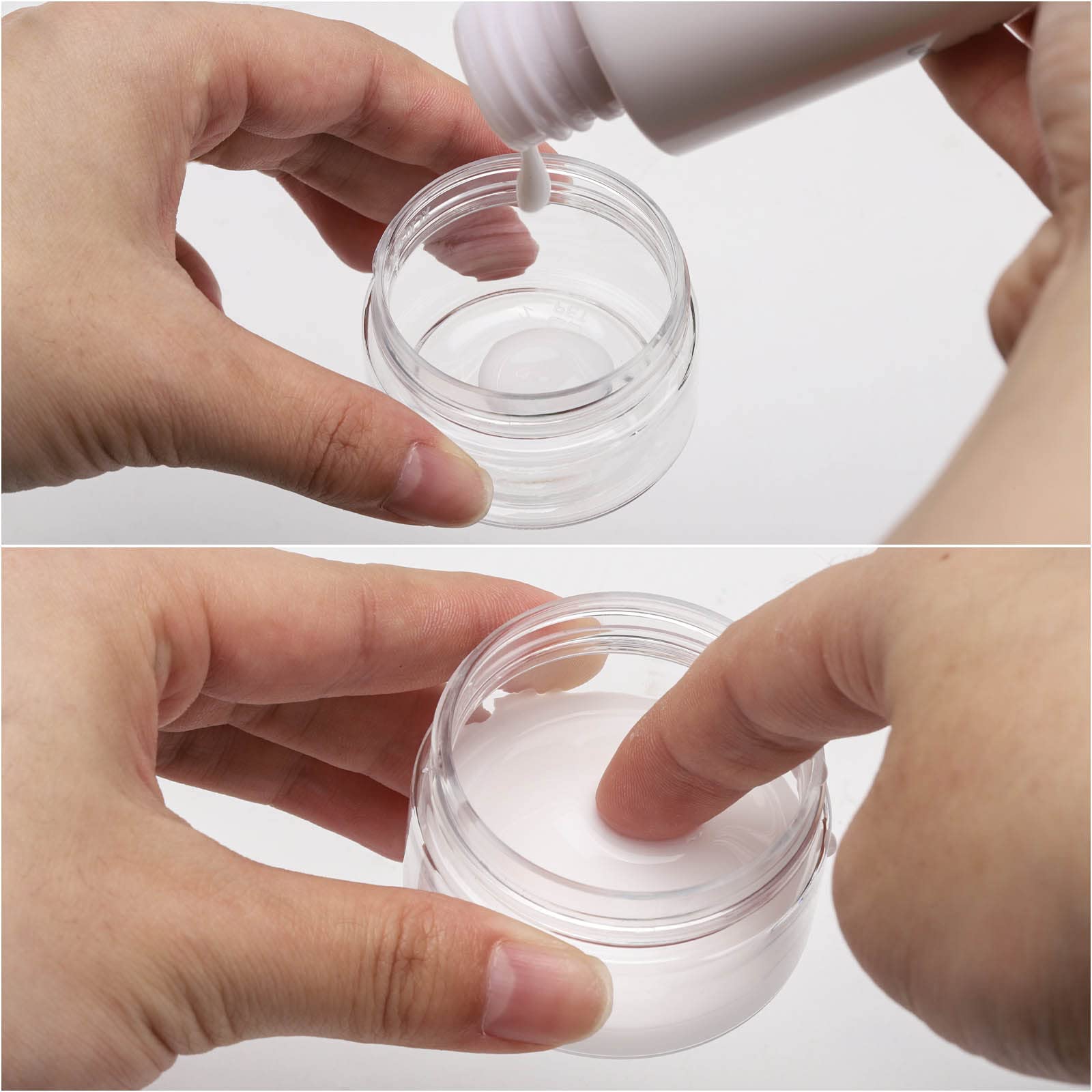 50 Count 1Oz Cosmetic Containers With Lids Bpa Free Plastic Sample Containers Empty Makeup Containers Refillable Cosmetic Jars L