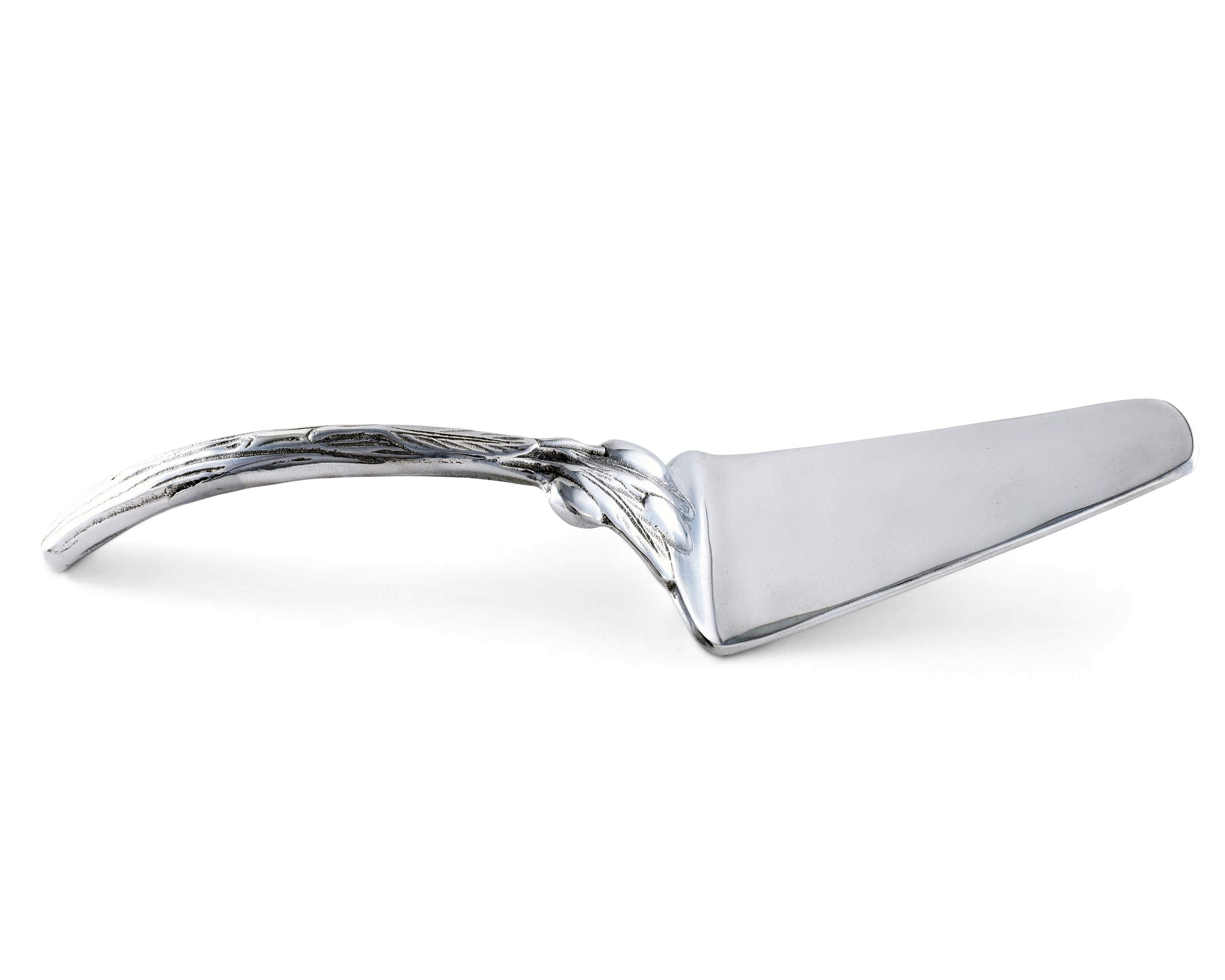 Arthur Court Sand-Cast Aluminum Handle, Extra Large Pizza Pie Server, Olive Pattern 14 Inch Long