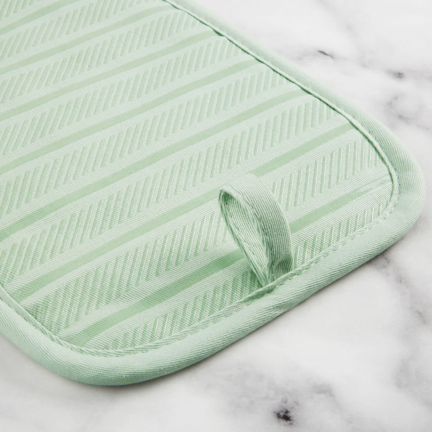 Kitchenaid Albany Pot Holder 2-Pack Set, Pistachio, 7''X10''