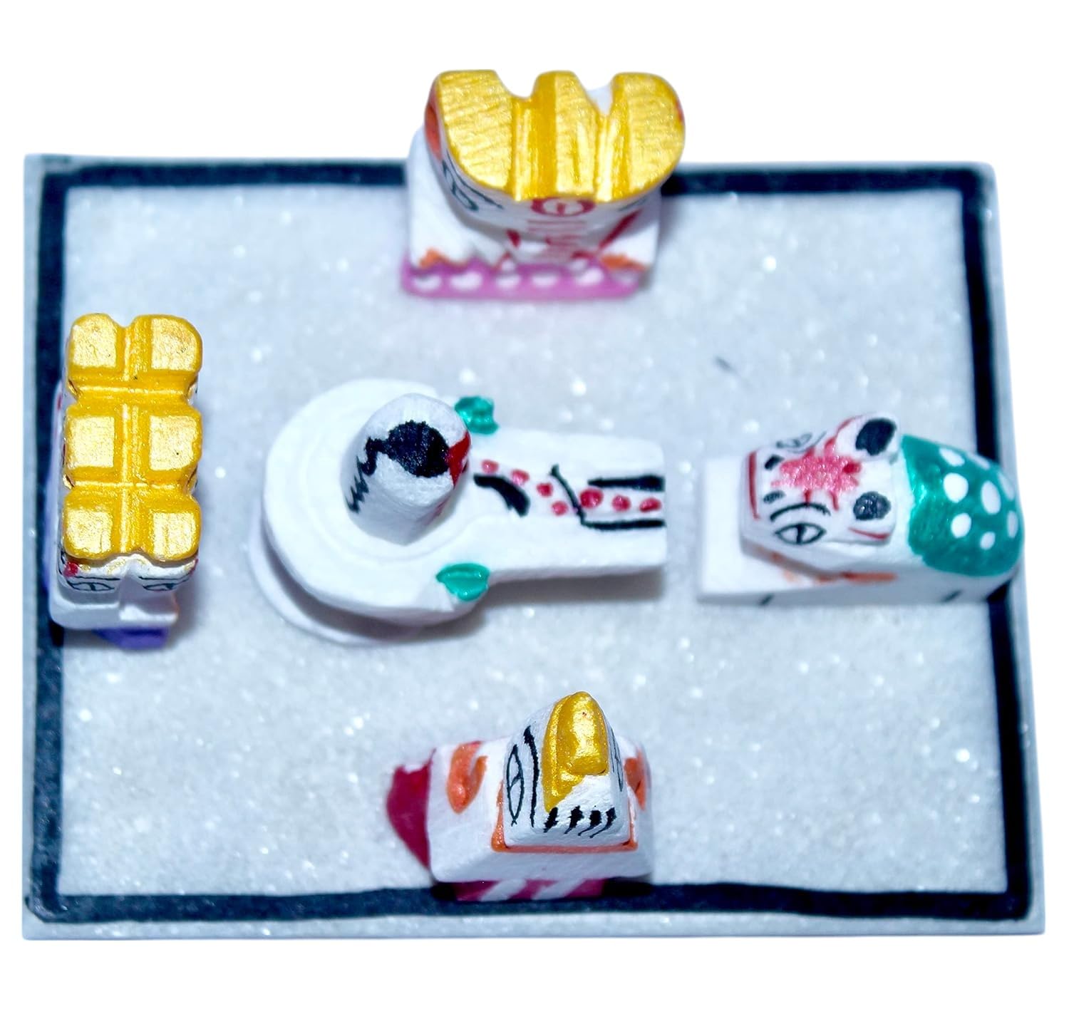 Ani Divine White Marble Shiv Parivar Idol Statue || Goddess Maa Parvati, Ganesh, Kartikeya, Shivling With Nandi Ji Murti For Hou