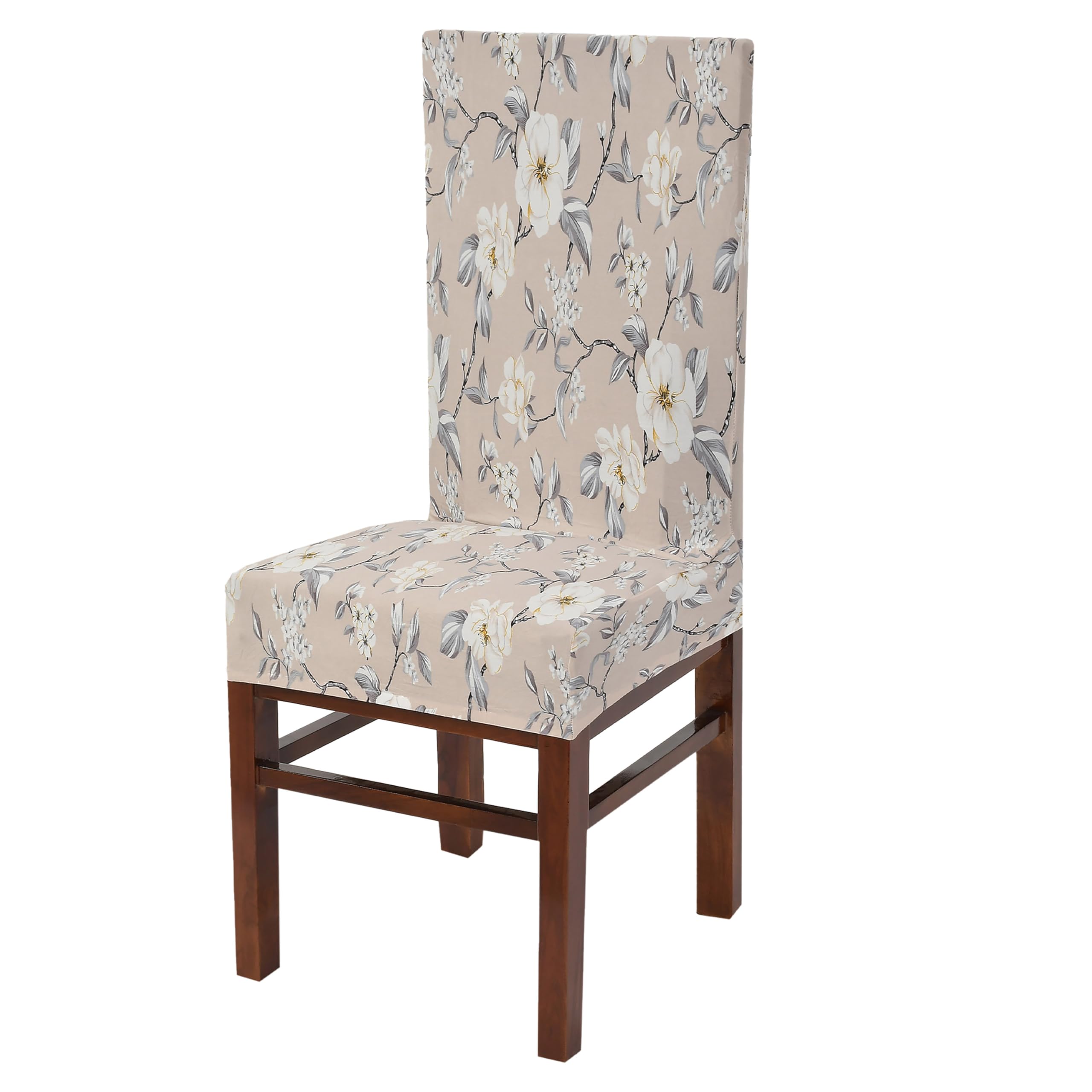 Yellow Weaves Elastic Stretchable Dining Chair Cover, Removable Washable Elastic Floral Printed Dining Chair Covers (1 Piece, Fl