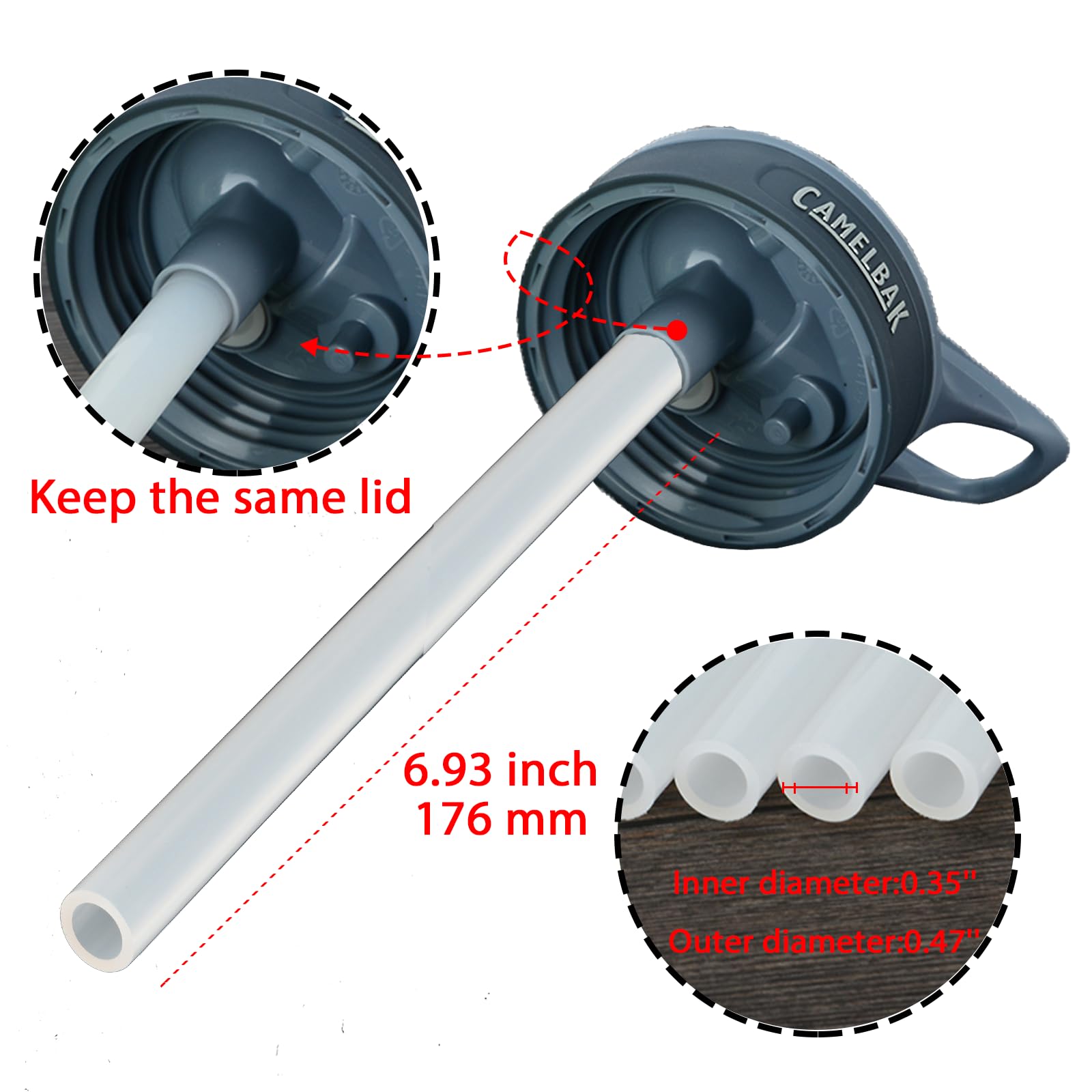 Miracredo 4 Pcs Reusable Straws For Camelbak Eddy 25Oz & 32Oz Insulated Water Bottles, Bpa Free, Easy To Clean, Hard Thick Plast