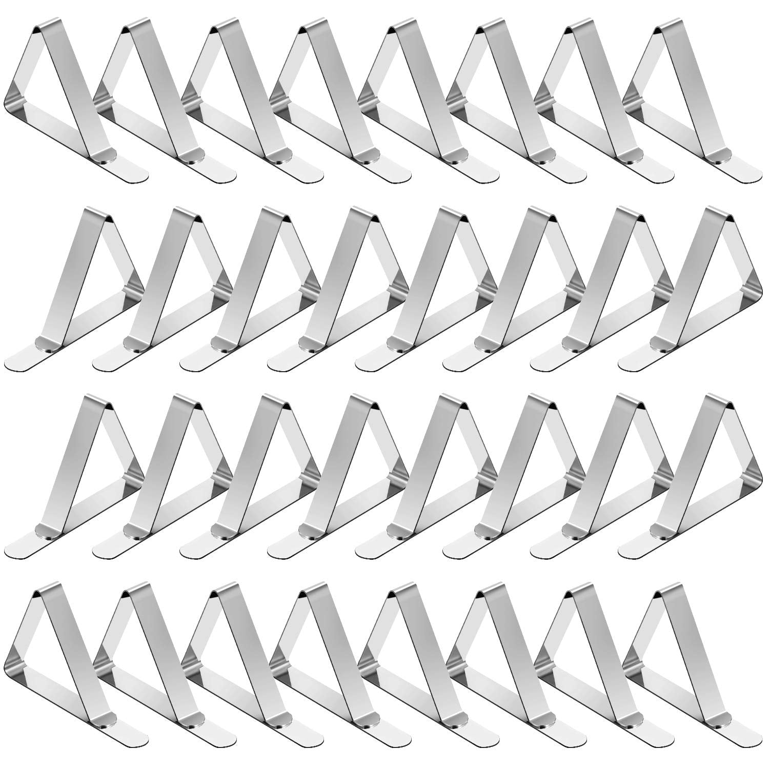 Tripole Tablecloth Clips 32 Pack Stainless Steel Table Cover Clamps Skirt Clips For Home Kitchen Restaurant Picnic Tables