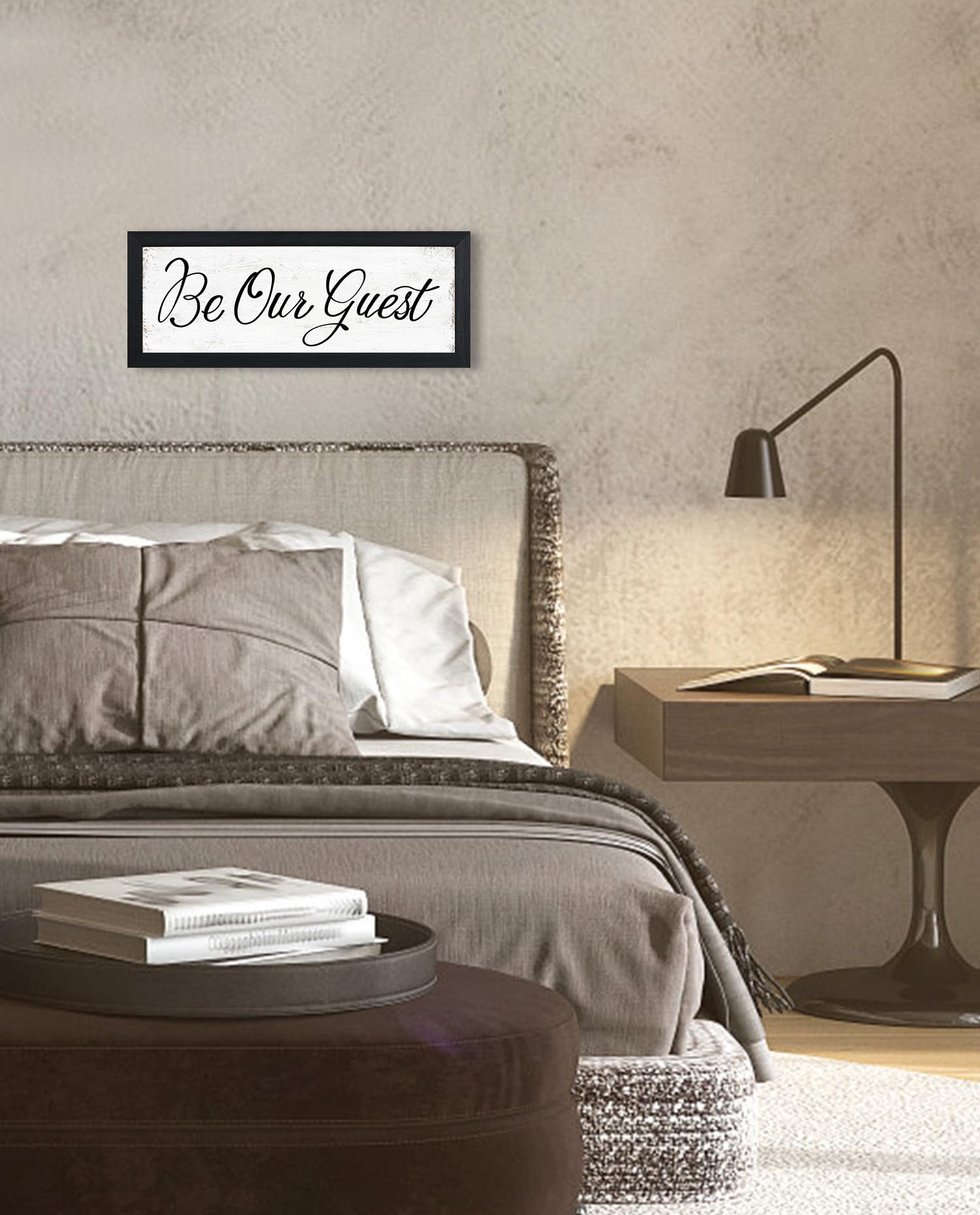 Be Our Guest Wall Decor: Guest Bedroom Signs Wall Decor Above Bed Rustic Farmhouse Bedroom Wall Art Decor Framed Inspirational W