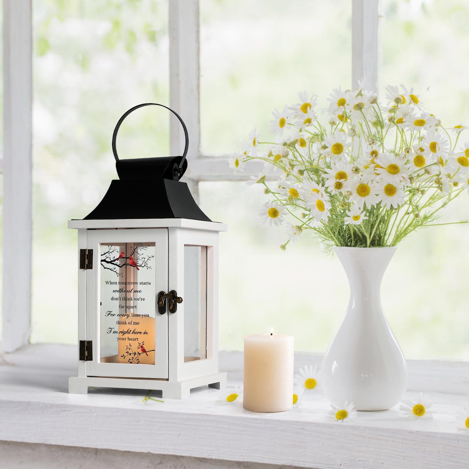 HugMemories Memorial Lantern, Bereavement Sympathy Gifts for Loss of Loved One Mother Father, Bereavement Gifts Thoughtful Funer