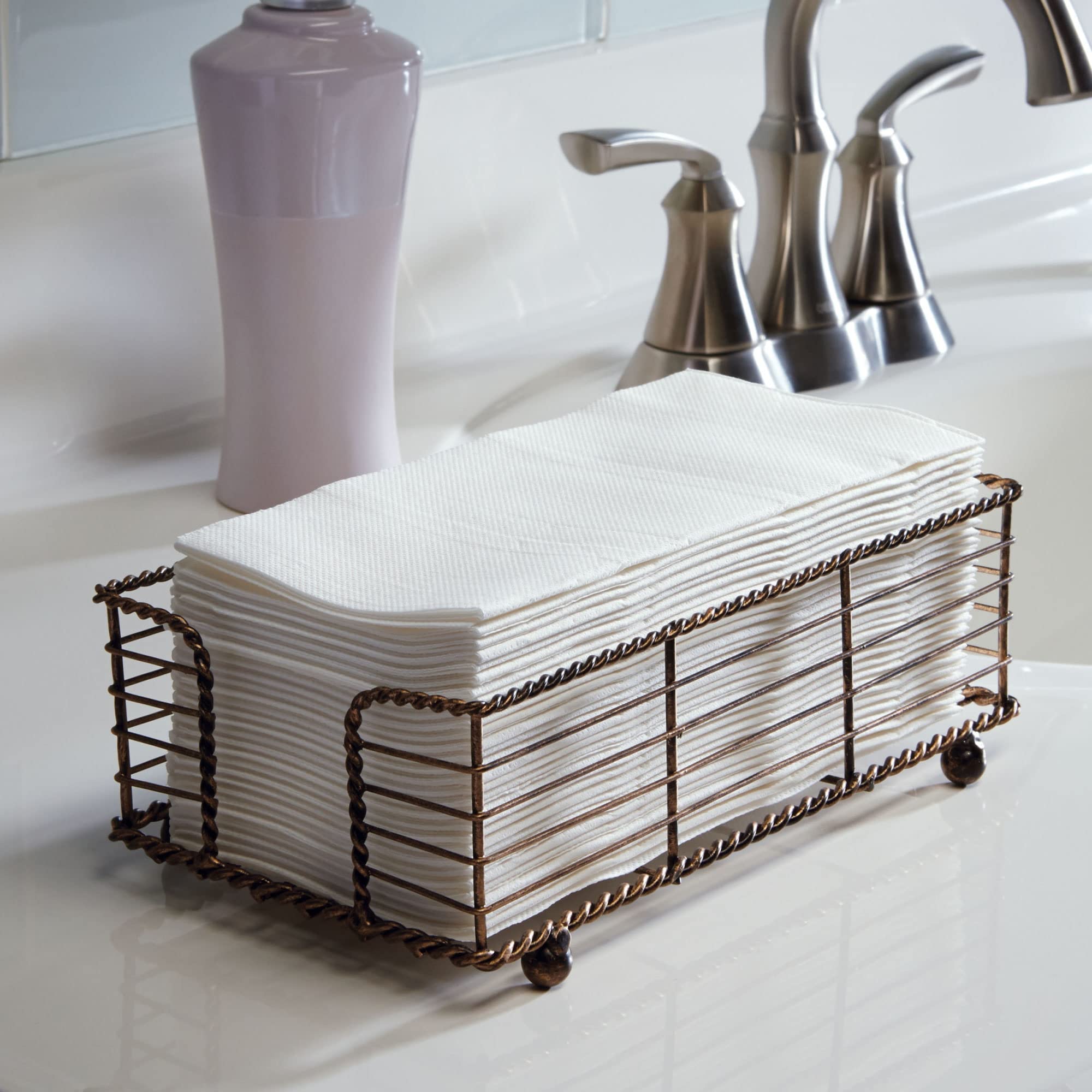 Fashnpoint 1-Ply Guest Towels, 7-7/8 '' X 3-7/8 '', White, Case Of 600 Towels