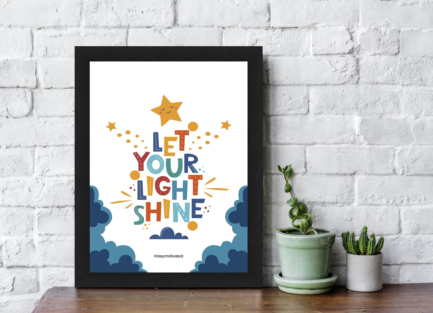 Interio Crafts Positive Quotes Motivational Wall Frames - Synthetic Wood - 13 X 10 Inches (Style 5)