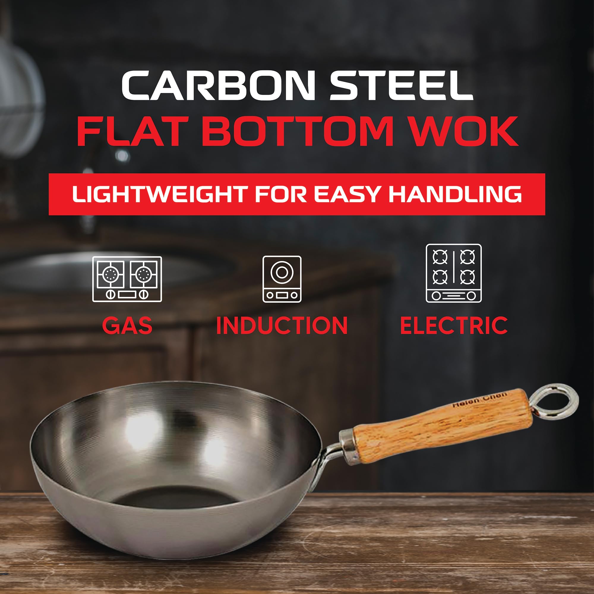 Helen's Asian Kitchen  Carbon Steel Wok  8-Inch