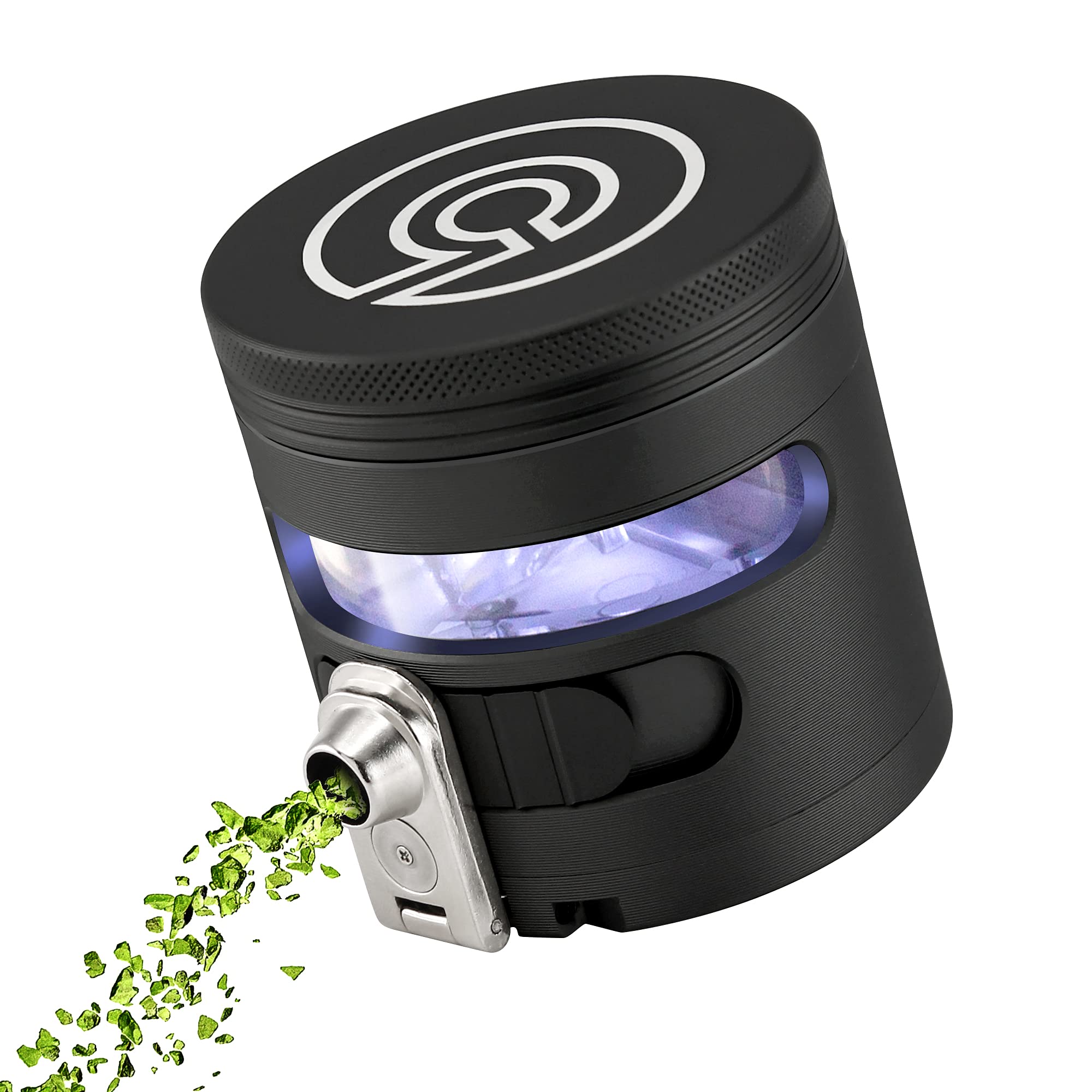 Tectonic9 MANUAL Grinder AUTOMATIC Dispenser Large 2.5'' Aluminum Alloy (Black)  for HOME & KITCHEN ONLY