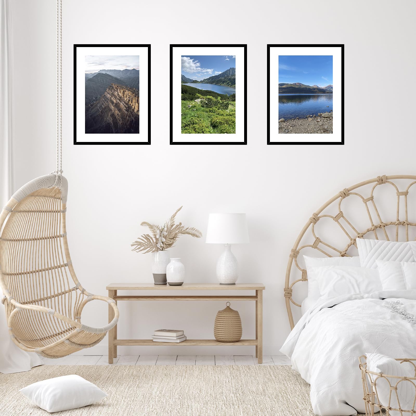 JCJMY 16x22 Picture Frame with 12x18 Mat, Display Photo 12x18 with Mat or 16 x 22 Without Mat, Wall Hanging Large 16 by 22 Poste