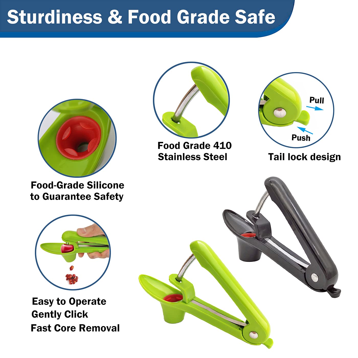 Cherry Pitter Cherry Pitter Tool Olive Pitter Tool Cherry Pitter Stainless Steel Fruit Pit Remover Cherry Pitter Remover Portabl
