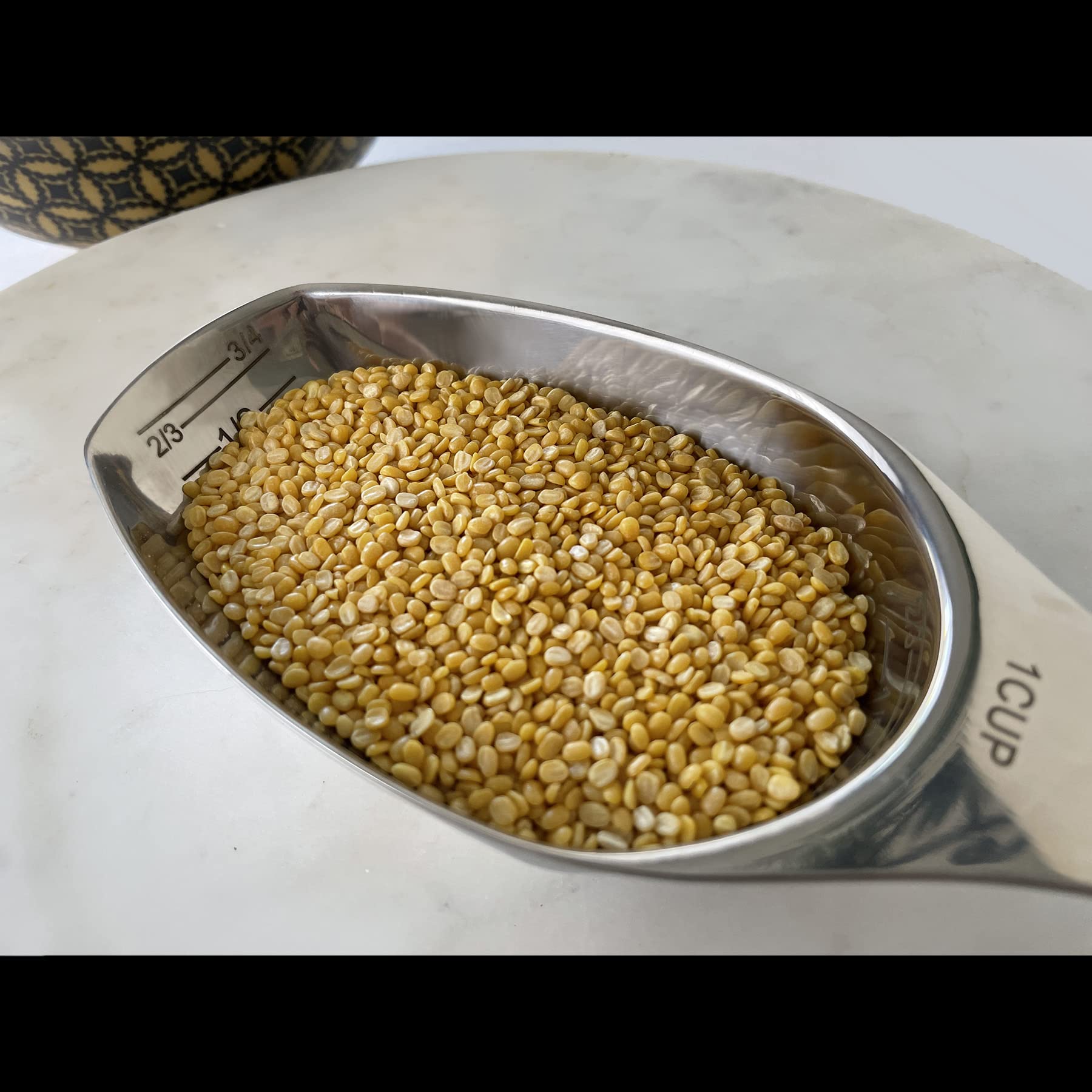 Allspice Stainless Steel Double Sided Measuring Scoop/Measuring Spoon- 1 Cup And 1 Tablespoon