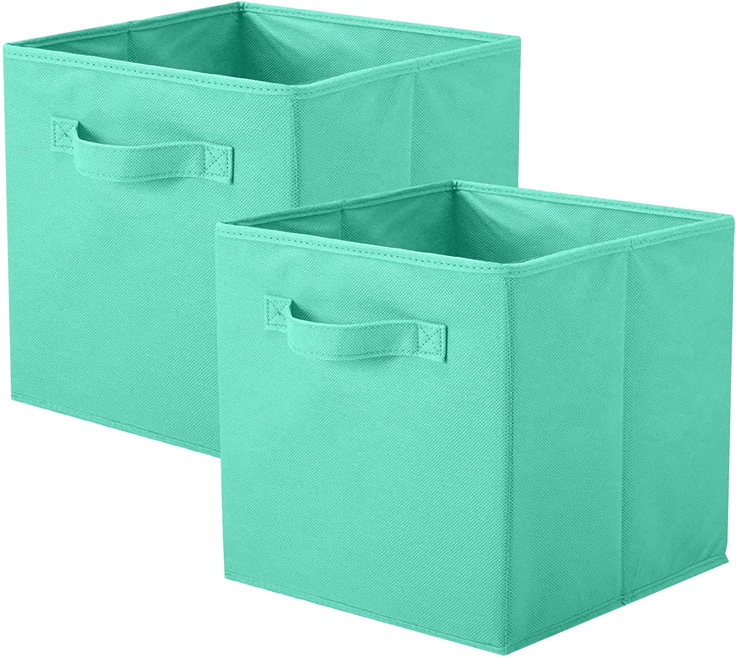 Powerking Collapsible Storage Cubes With Handles, Fabric Foldable Bins For Closet Shelves, Durable Organization Storage Bins, 10