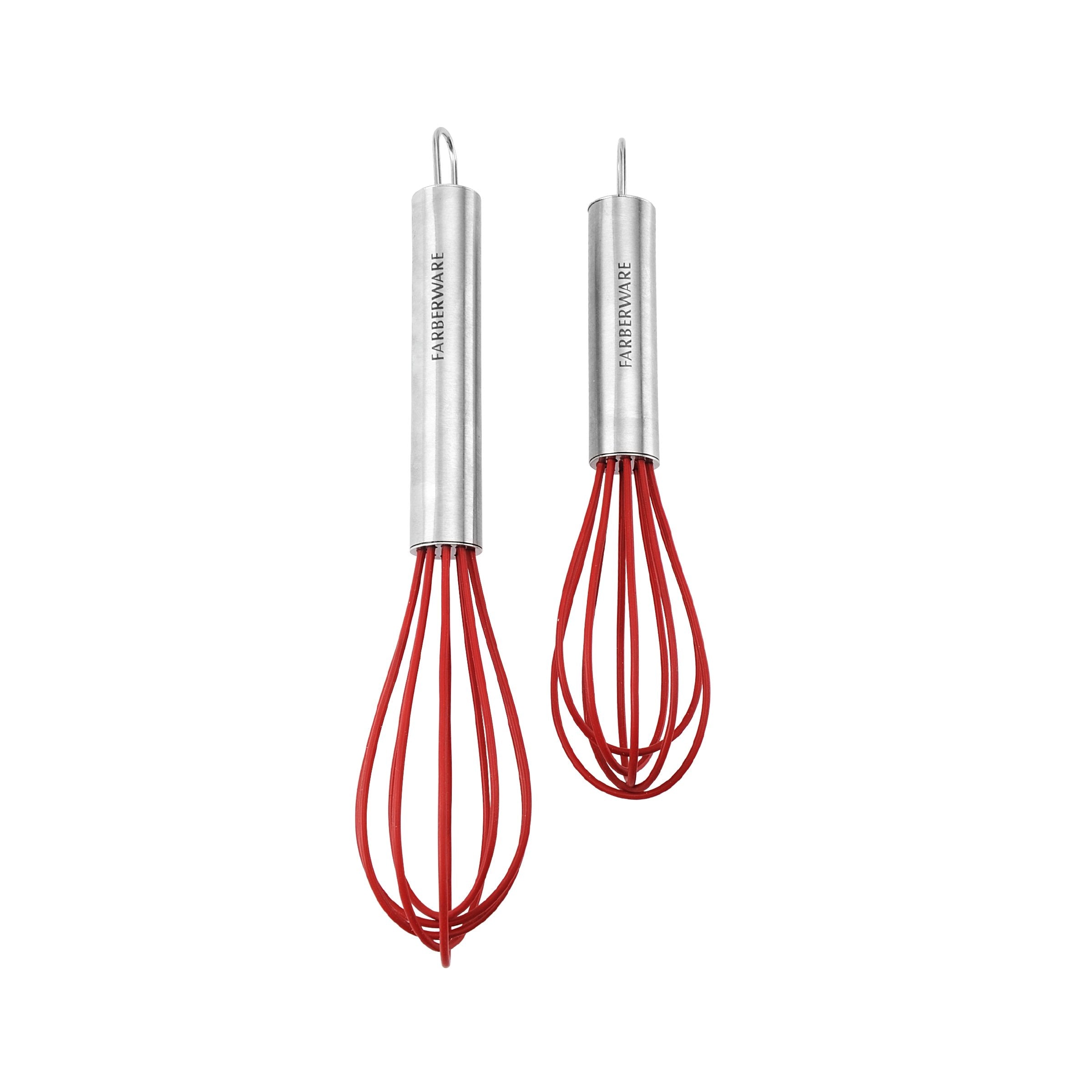 Farberware Professional Silicone Mini Whisks (Red, Set Of 2)