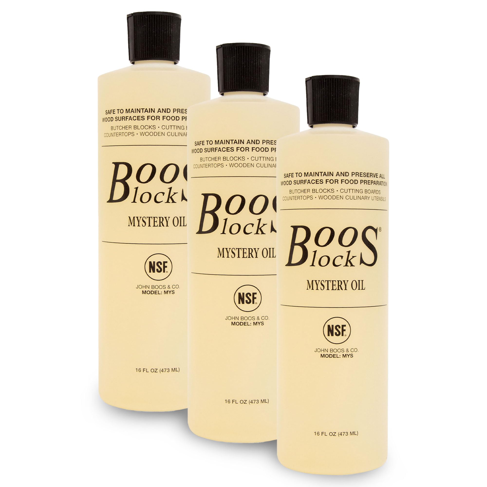 John Boos 16-Ounce Boos Block Mystery Oil Maintenance Care for Wood Kitchen Cutting Boards, Boos Chopping Block & Countertops, 2