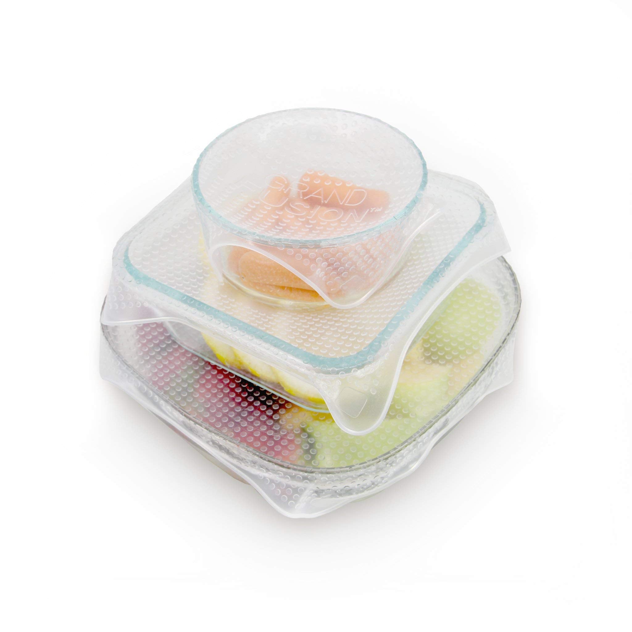 Grand Fusion Microwave-Safe Silicone Food Wrap, Flexible And Reusable Wraps For Food, Bpa-Free And Long-Lasting Food Wrap, Bowl