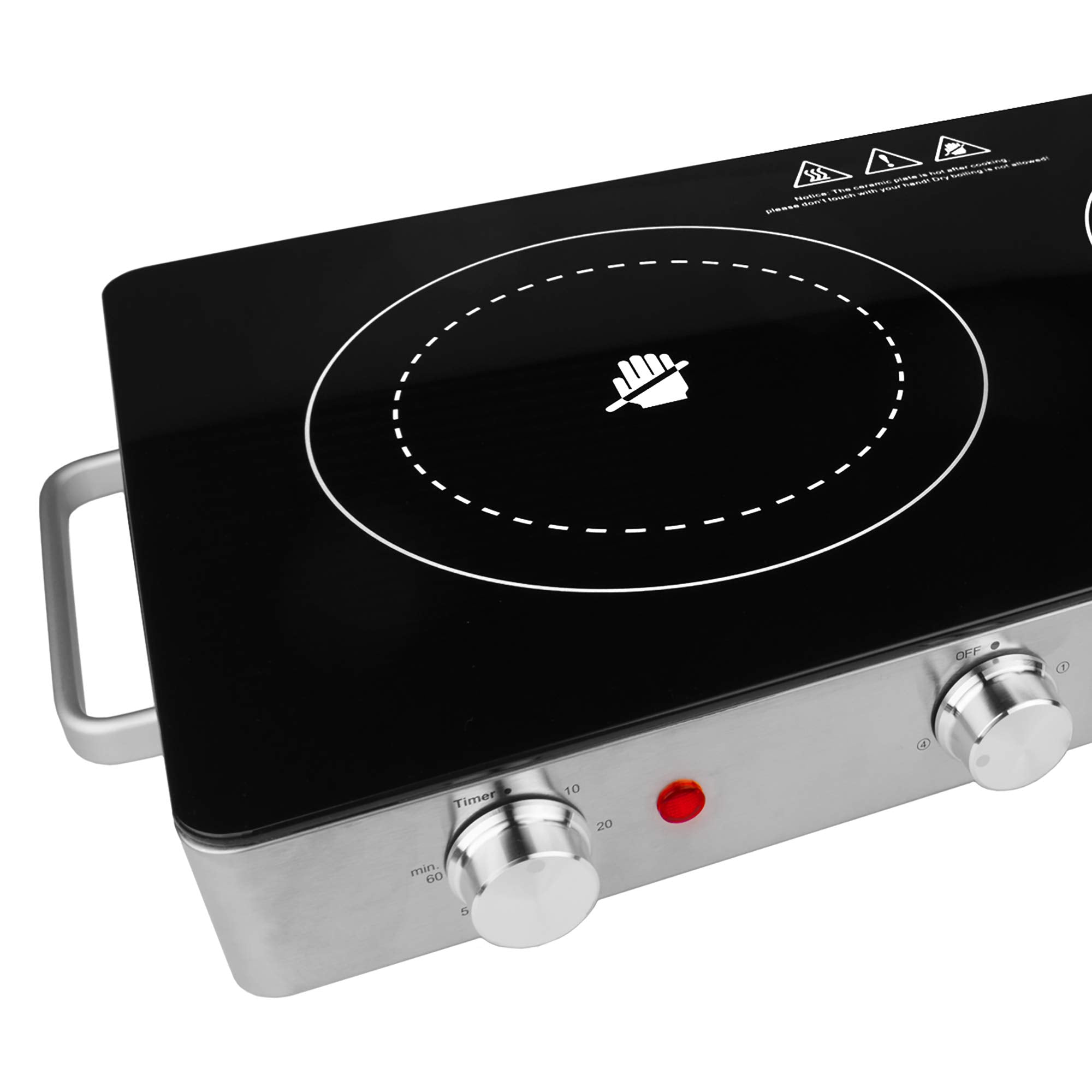 Brentwood Select Double Infrared Electric Countertop, 1800-Watt, With Timer, Stainless Steel