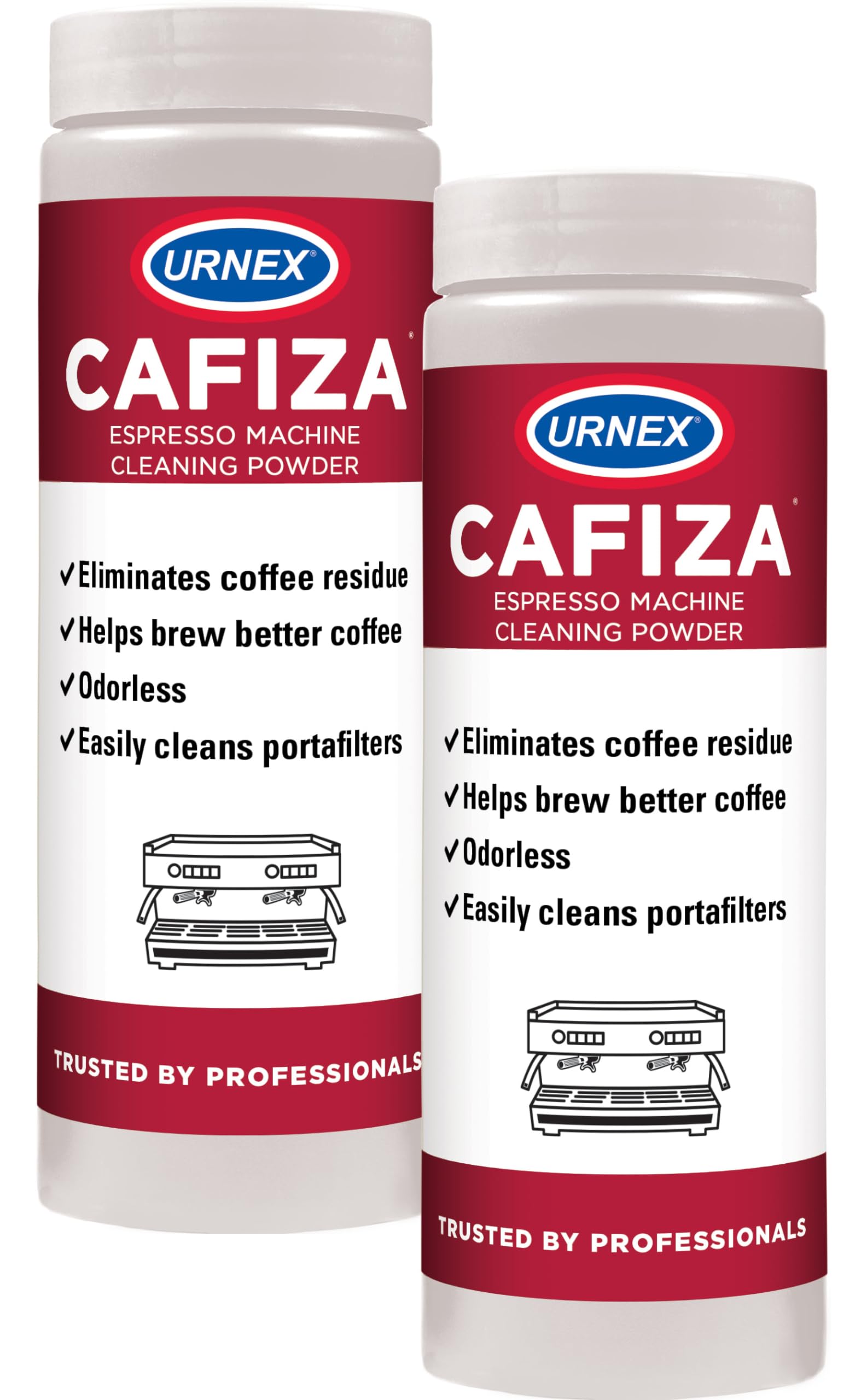Urnex Cafiza Professional Espresso Machine Cleaning Powder 566 Grams (2 Pack) - Made In Usa