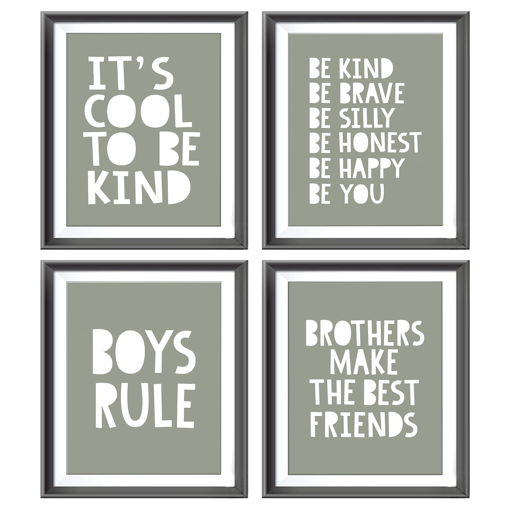 Brothers Make The Best Friends Boys Rules Affirmations Poster Prints For Home Boys Room Playroom Nursery Classroom Decor,Boho Li