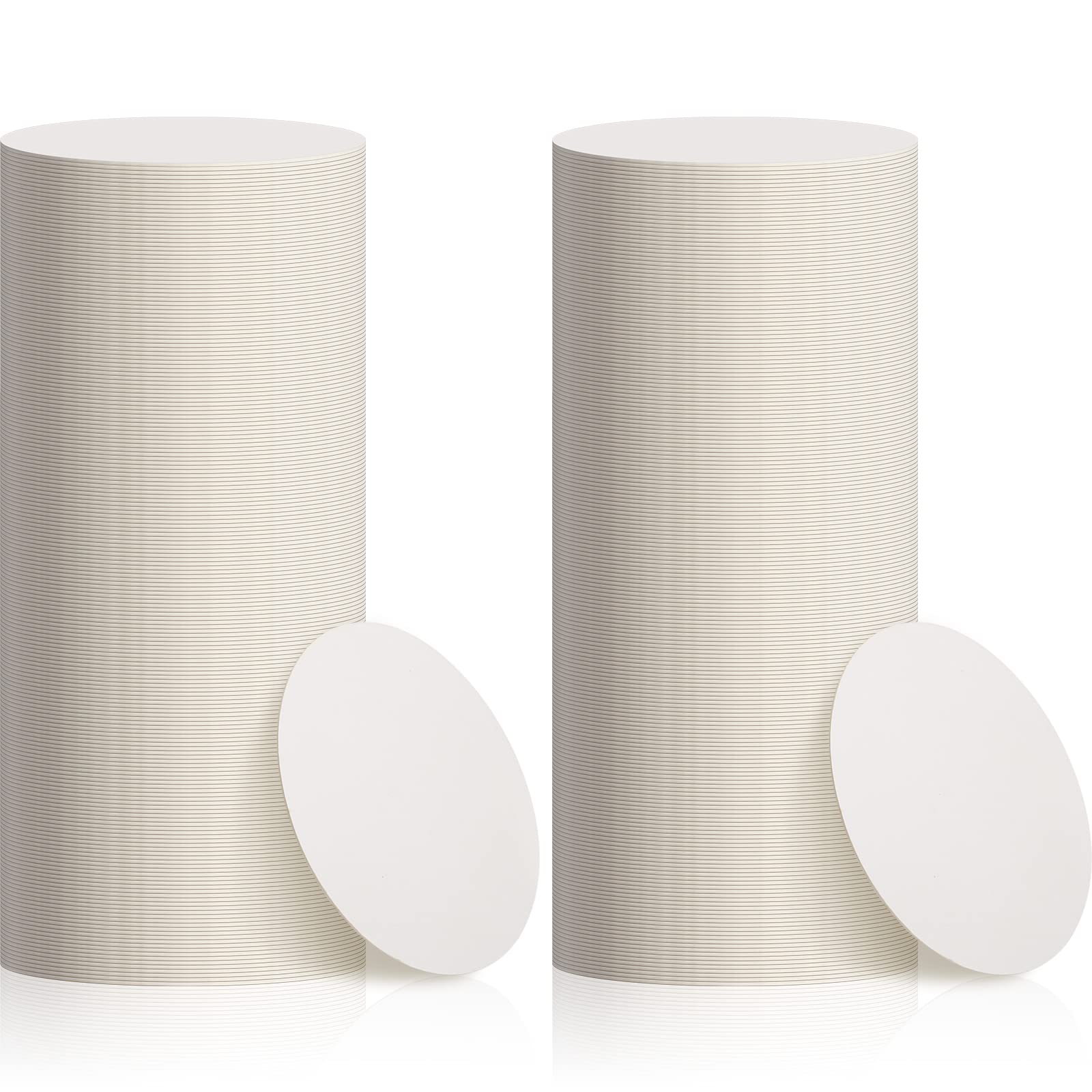 Taobary 400 Pcs Disposable Paper Coasters Bulk, Cardboard Coasters 4 Inch Coasters For Drinks Diy Crafts Arts Bar Wedding (White