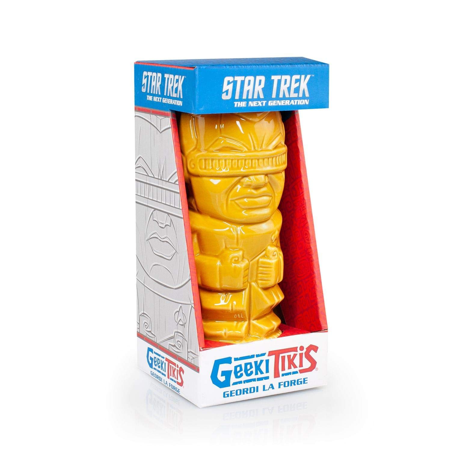 Geeki Tikis Star Trek Geordi Mug | Official Star Trek: The Next Generation Collectible Tiki Style Ceramic Cup | Holds 16 Ounces