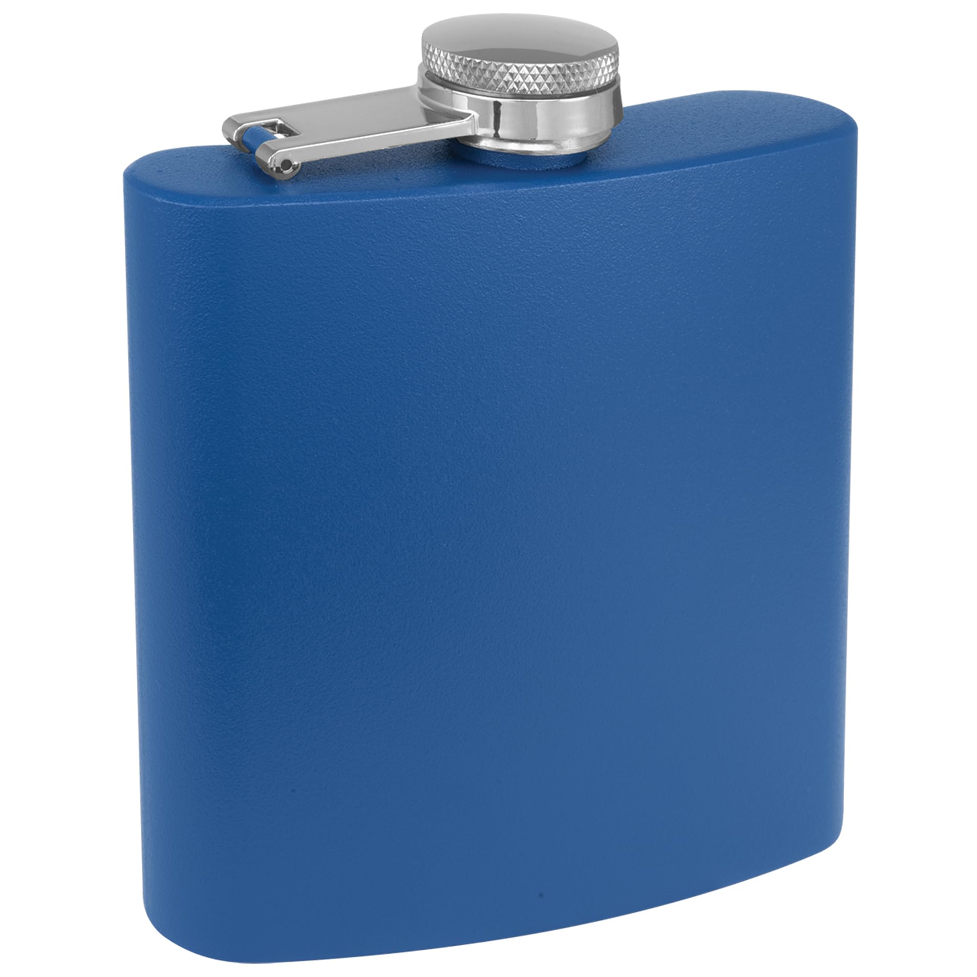 Clear Water Home Goods - 6 Oz Powder Coated Stainless Steel Hip Flask - Wedding Party - Groomsman - Bridesmaid (Matte Royal Blue