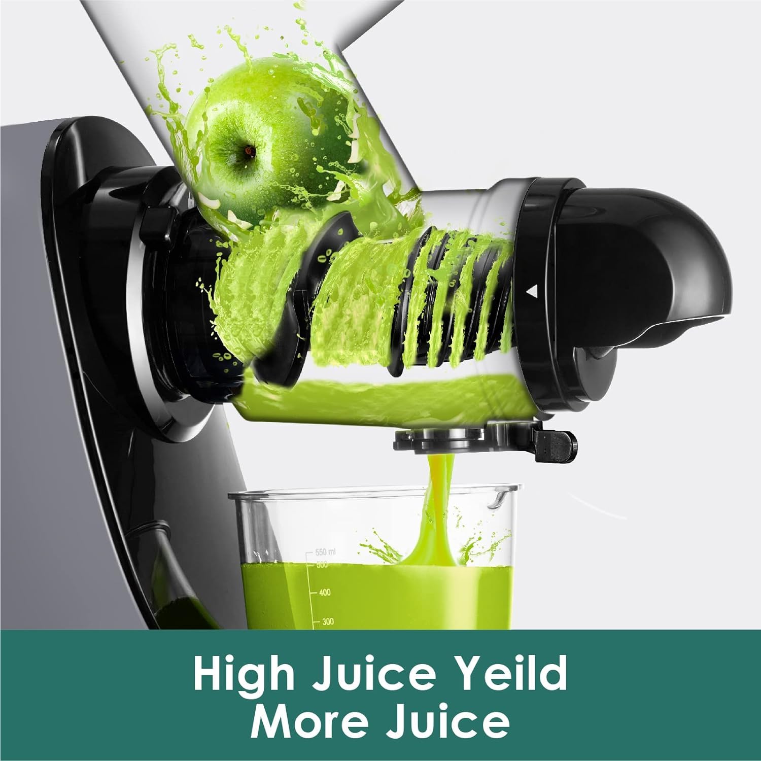 Fretta Cold Press Juicer F3000 - High Juice Yield, Large Size, Silver, Easy to Clean, Reverse Function