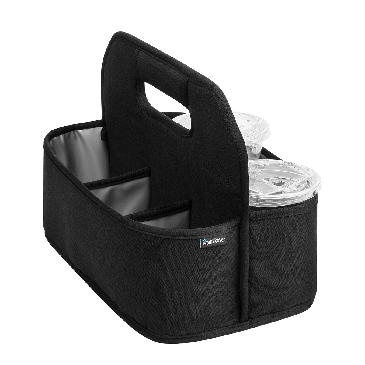Cup Drink Carrier With Handle, Reusable Coffee Cup Holder For Hot Or Cold Drinks, On-The-Go Water Bottle Cup Caddy With Adjustab