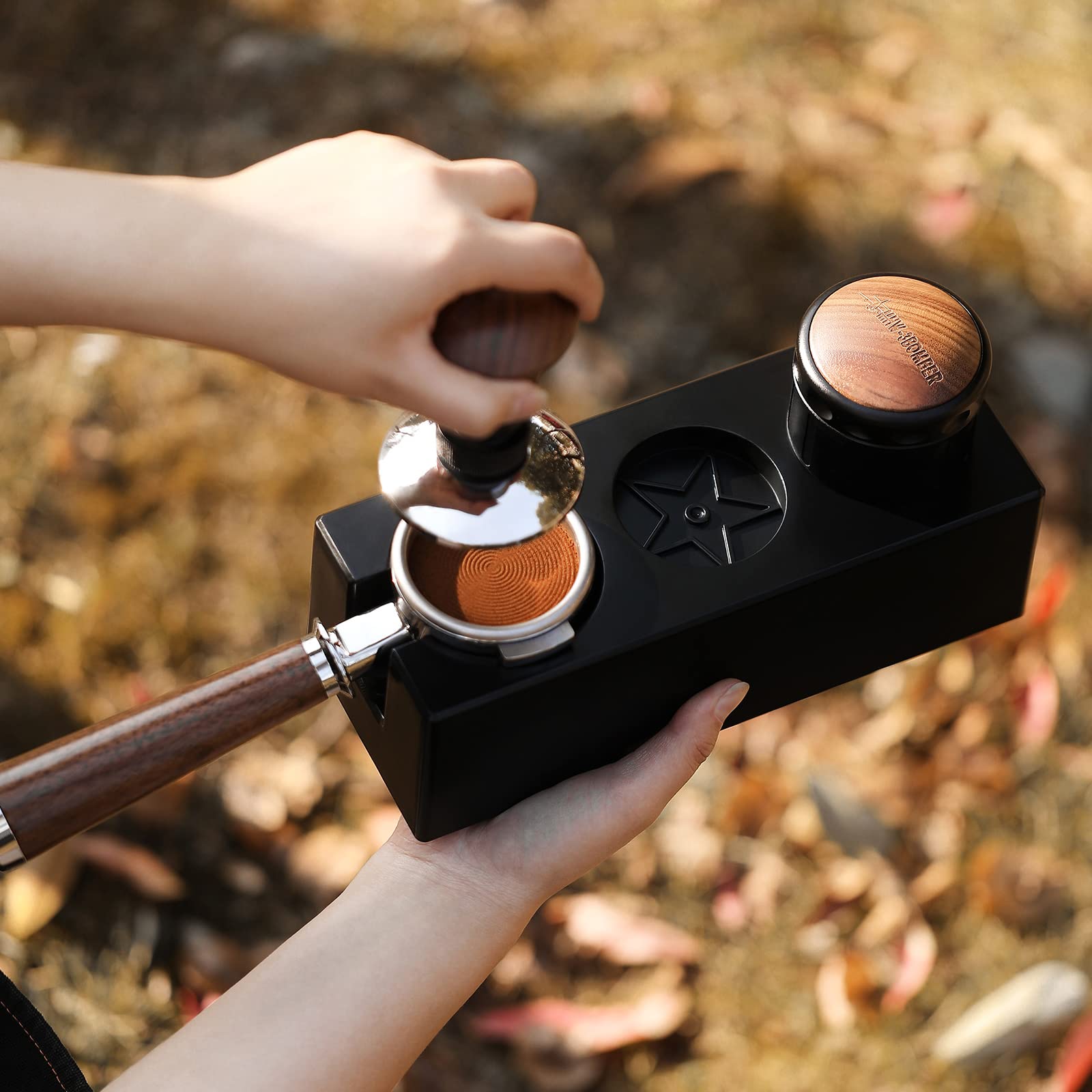 Mhw-3Bomber Espresso Tamping Station, 4 In 1 Espresso Organizer Box For Storage 51Mm/54Mm/58Mm Espresso Tamper, Distributor, Por