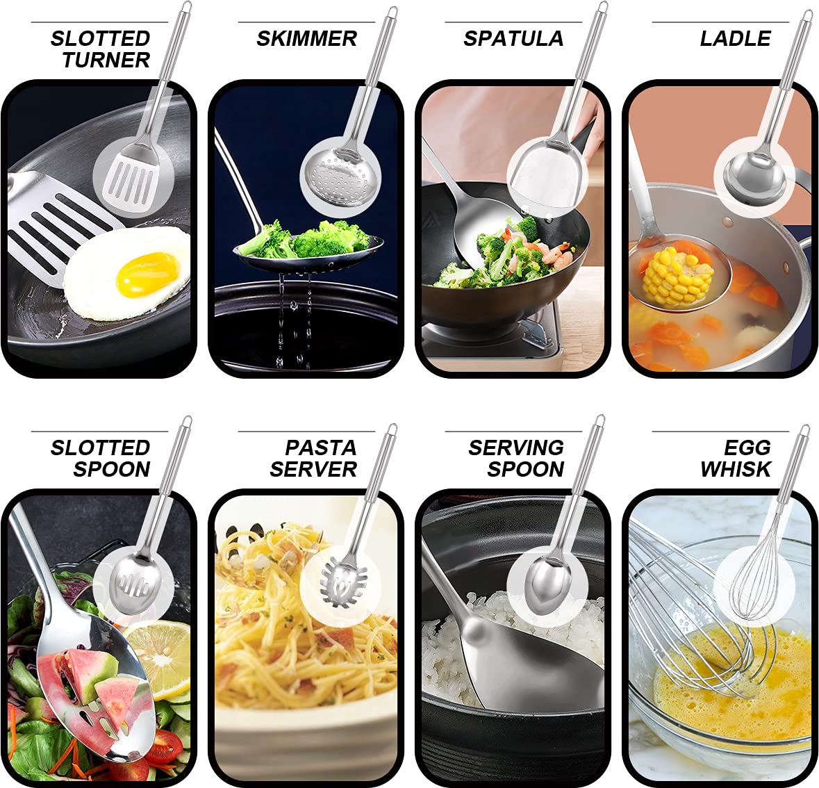 Leidawn 12.8" Carbon Steel Wok with Lid, 11-Piece Set, Black - Non-Chemical Coated for Electric, Induction, Gas Stoves