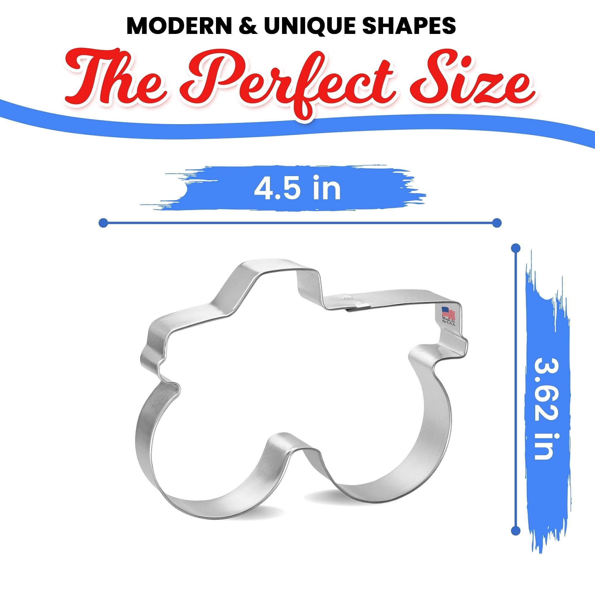 Monster Truck Cookie Cutter 5 Inch - Made In The Usa - Foose Cookie Cutters Tin Plated Steel - Truck Cookie Mold