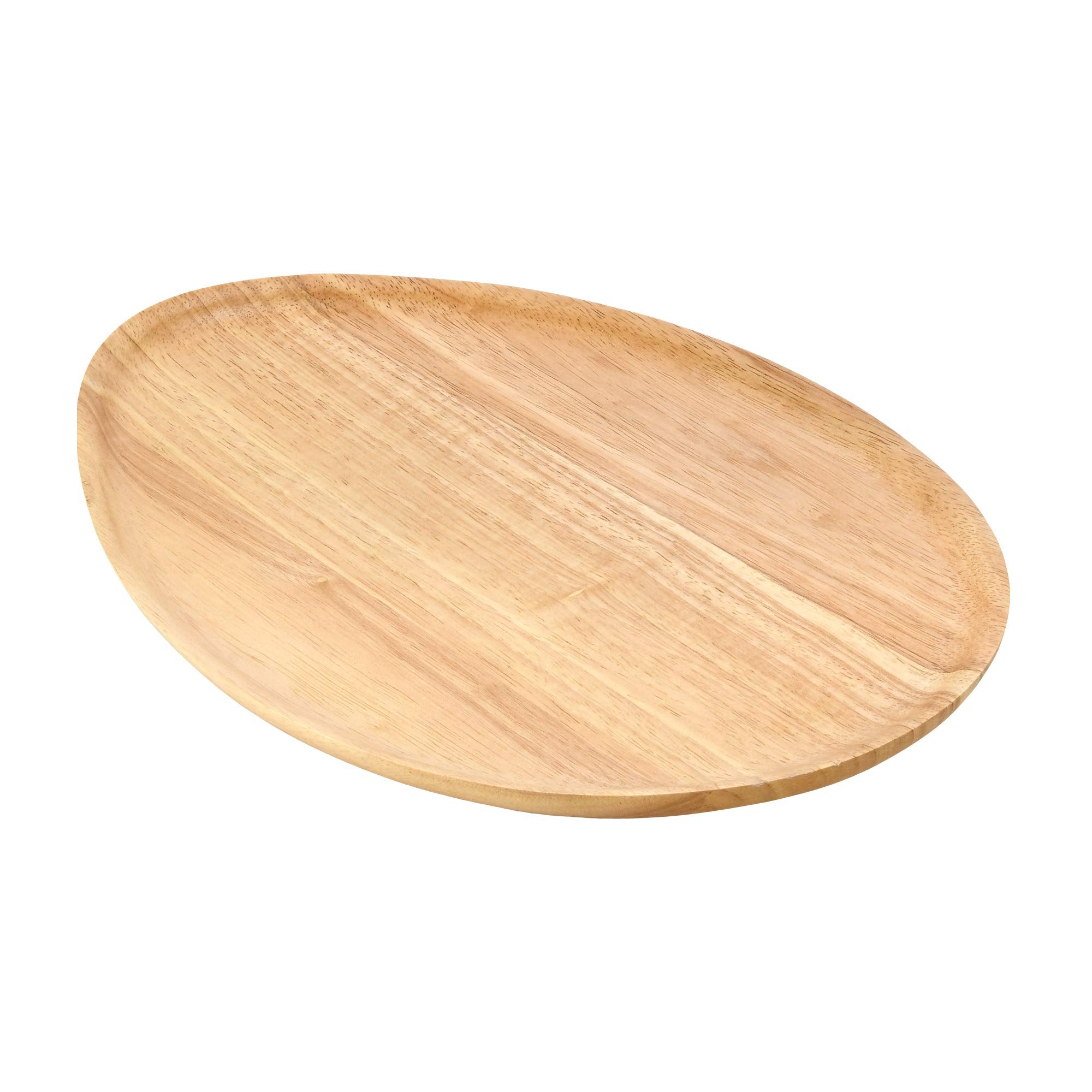 Aeravida Oval-Shaped Brown Rain Tree Wooden Serving Platter | Decorative Serving Platter | Wood Serving Tray Or Platter | Wooden