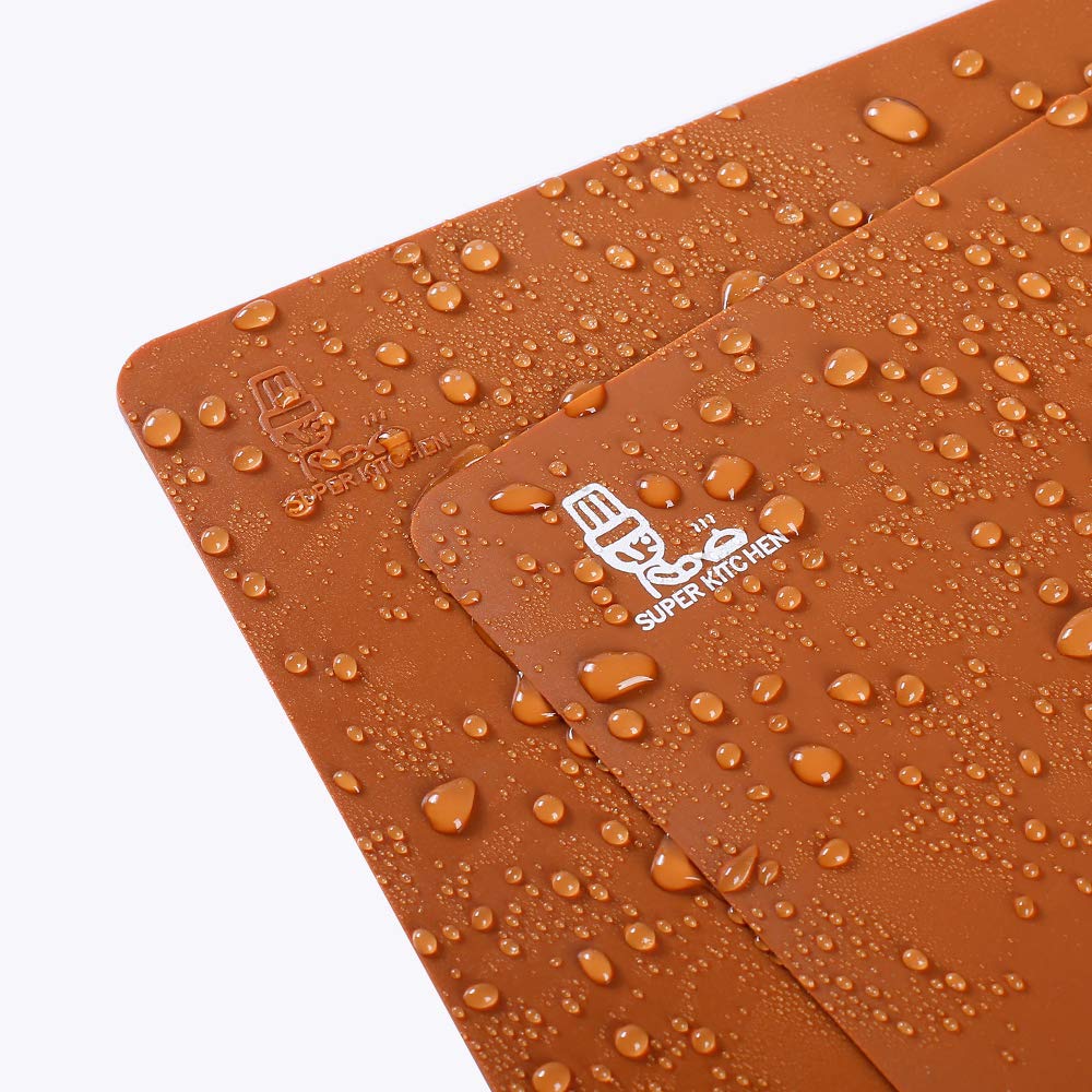 Super Kitchen Food Grade Silicone Extra Large Pastry Mat Baking Mat 23.4 By 15.6 Inches Chocolate