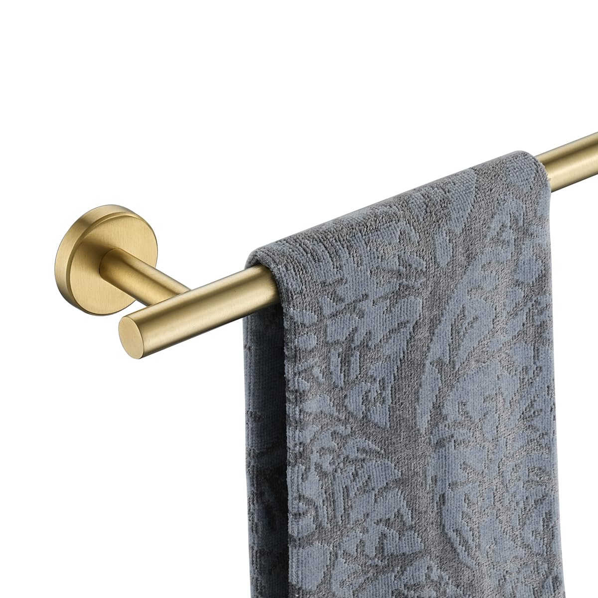 Jqk Bath Towel Bar Gold, 36 Inch 304 Stainless Steel Thicken 1Mm Towel Rack Bathroom, Towel Holder Brushed Golden Wall Mount, To