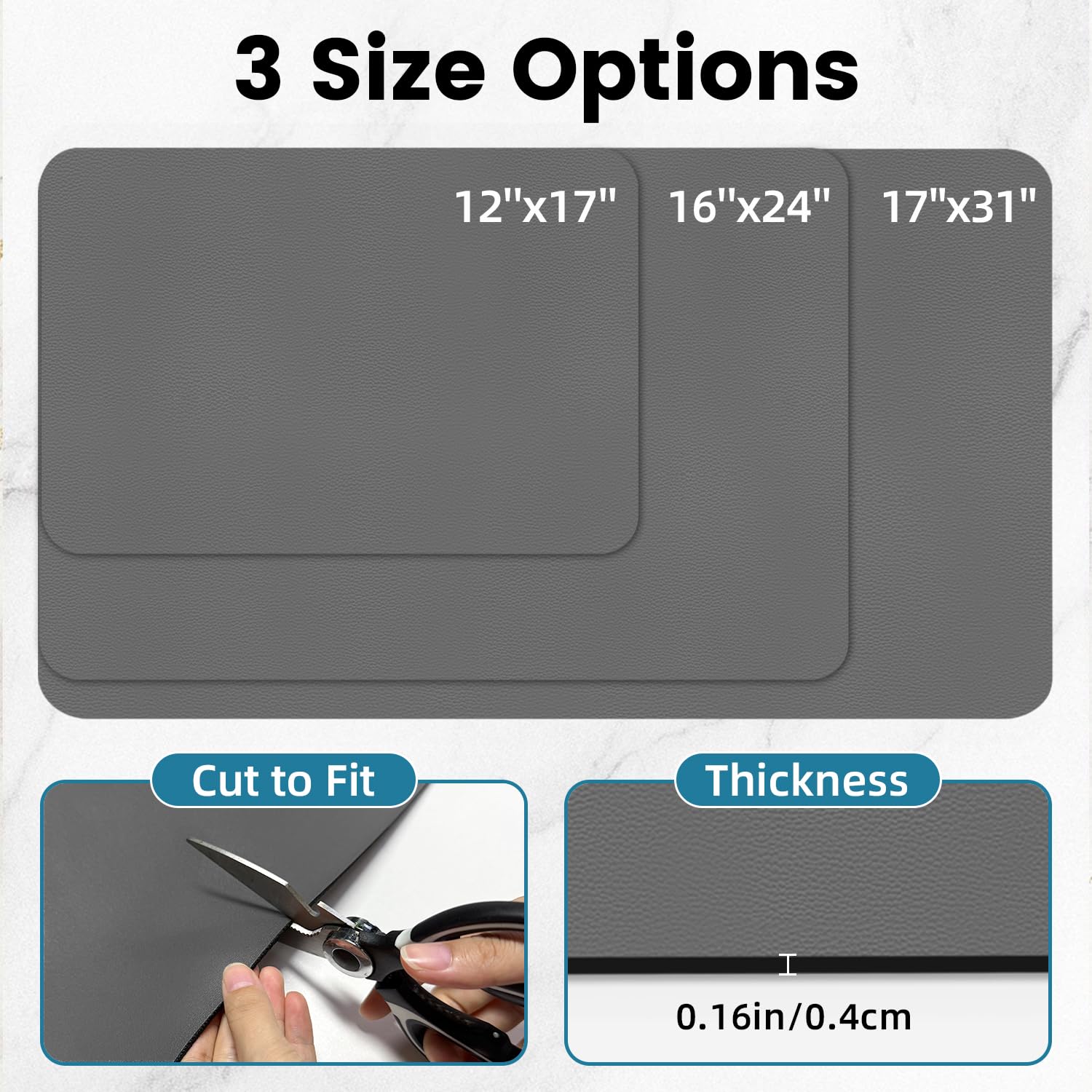 Coffee Maker Mat for Countertops: Coffee Mat Absorbent Coffee Bar Mat for Kitchen Hide Stain Rubber Backed  12 '' X 17 '' Coffee Bar Accessories Fit Under Coffee Machine Coffee Pot Appliance Mats (Grey)